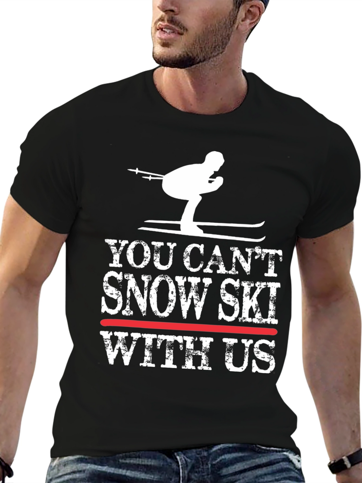 Funny Snow Skiing T-Shirt