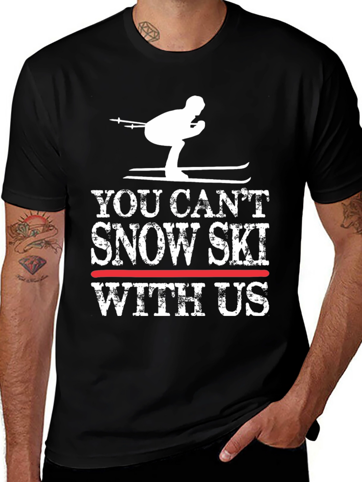 Funny Snow Skiing T-Shirt