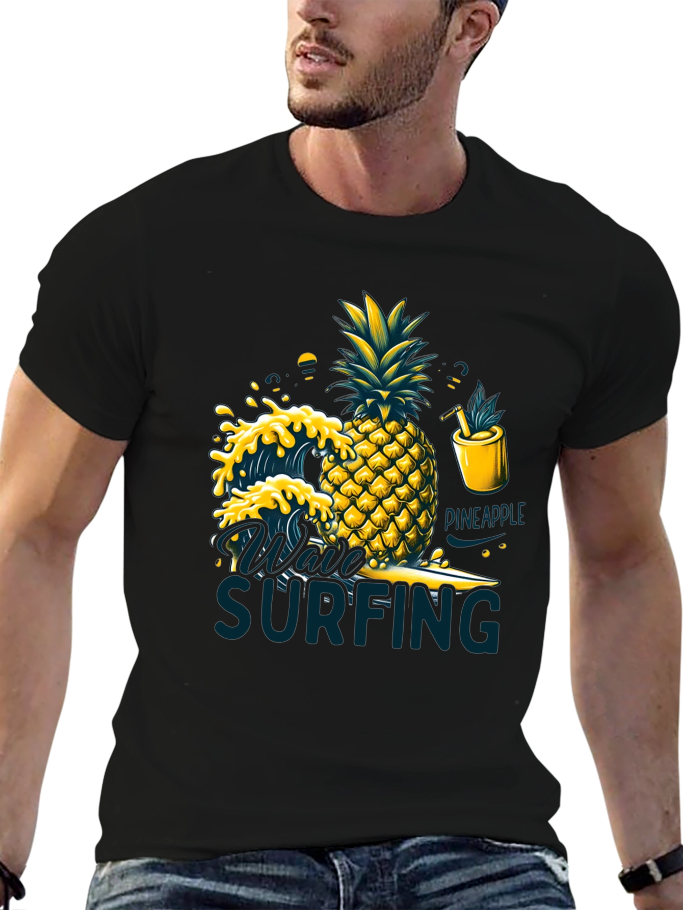 Pineapple Surfing T-Shirt - Summer Vibes