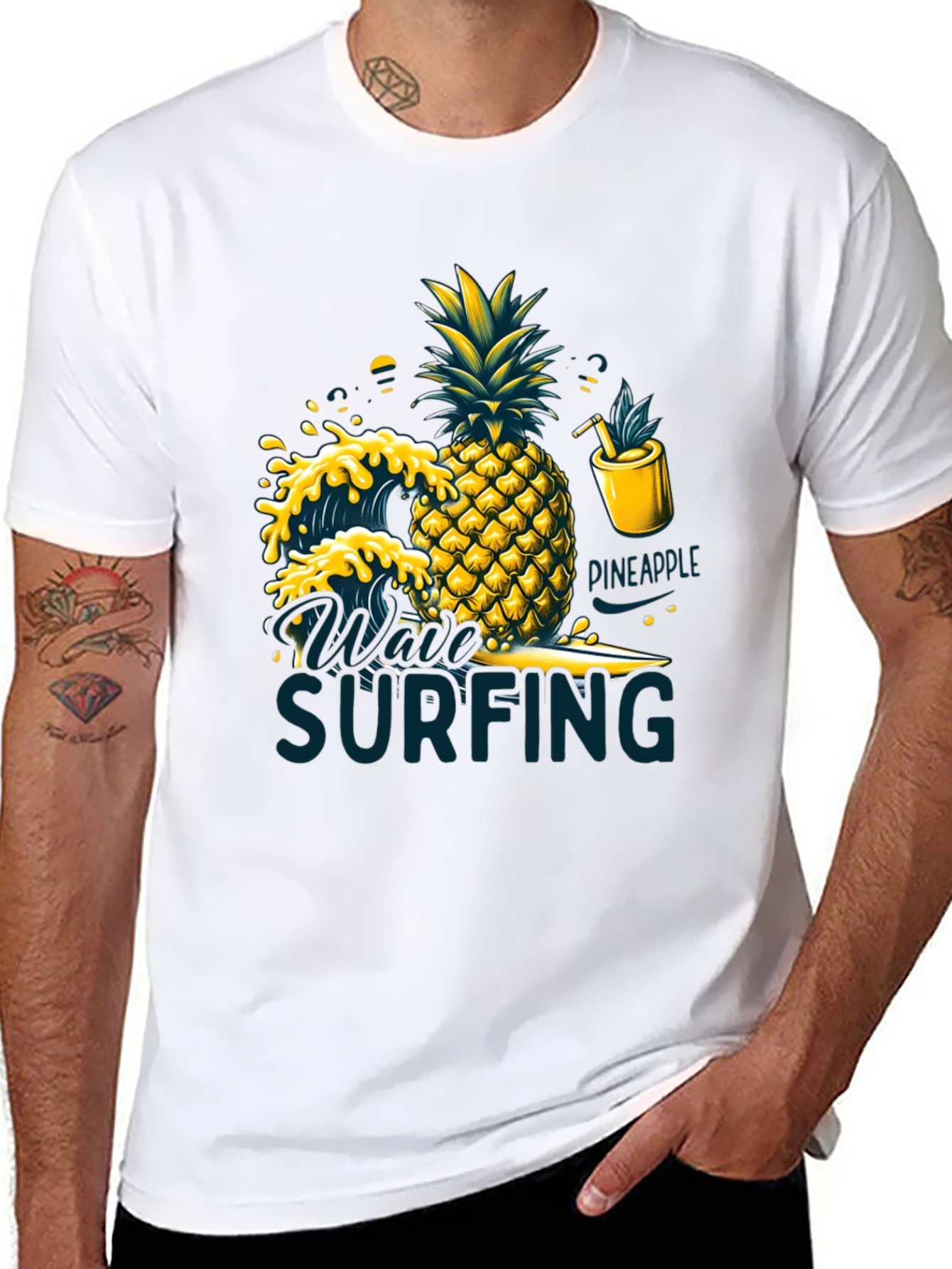 Pineapple Surfing T-Shirt - Summer Vibes