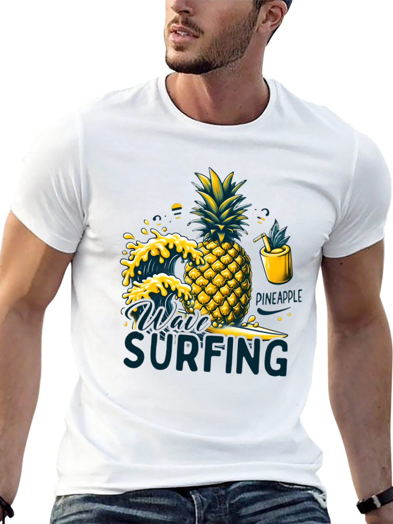 Pineapple Surfing T-Shirt - Summer Vibes