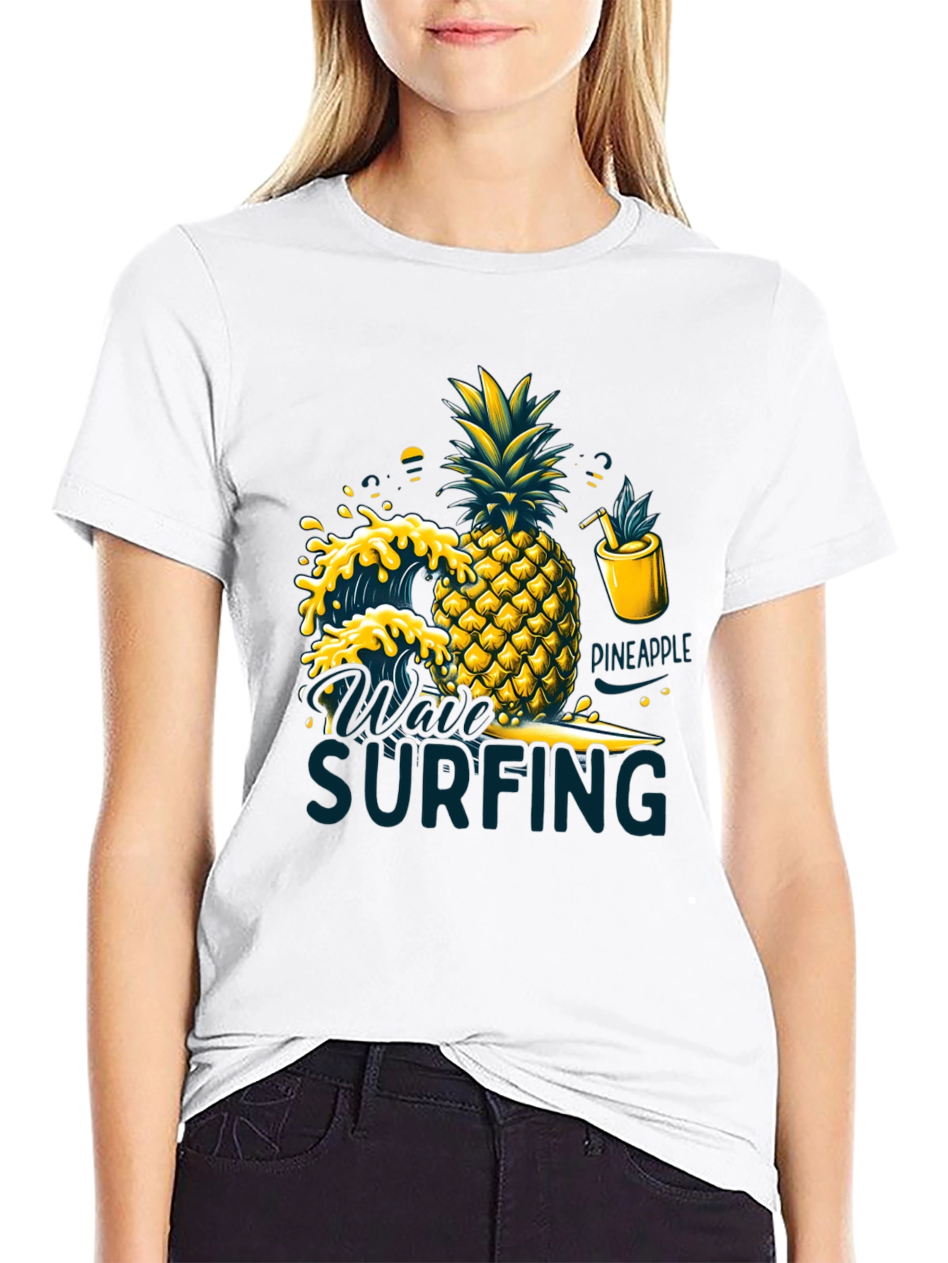 Pineapple Surfing T-Shirt - Summer Vibes