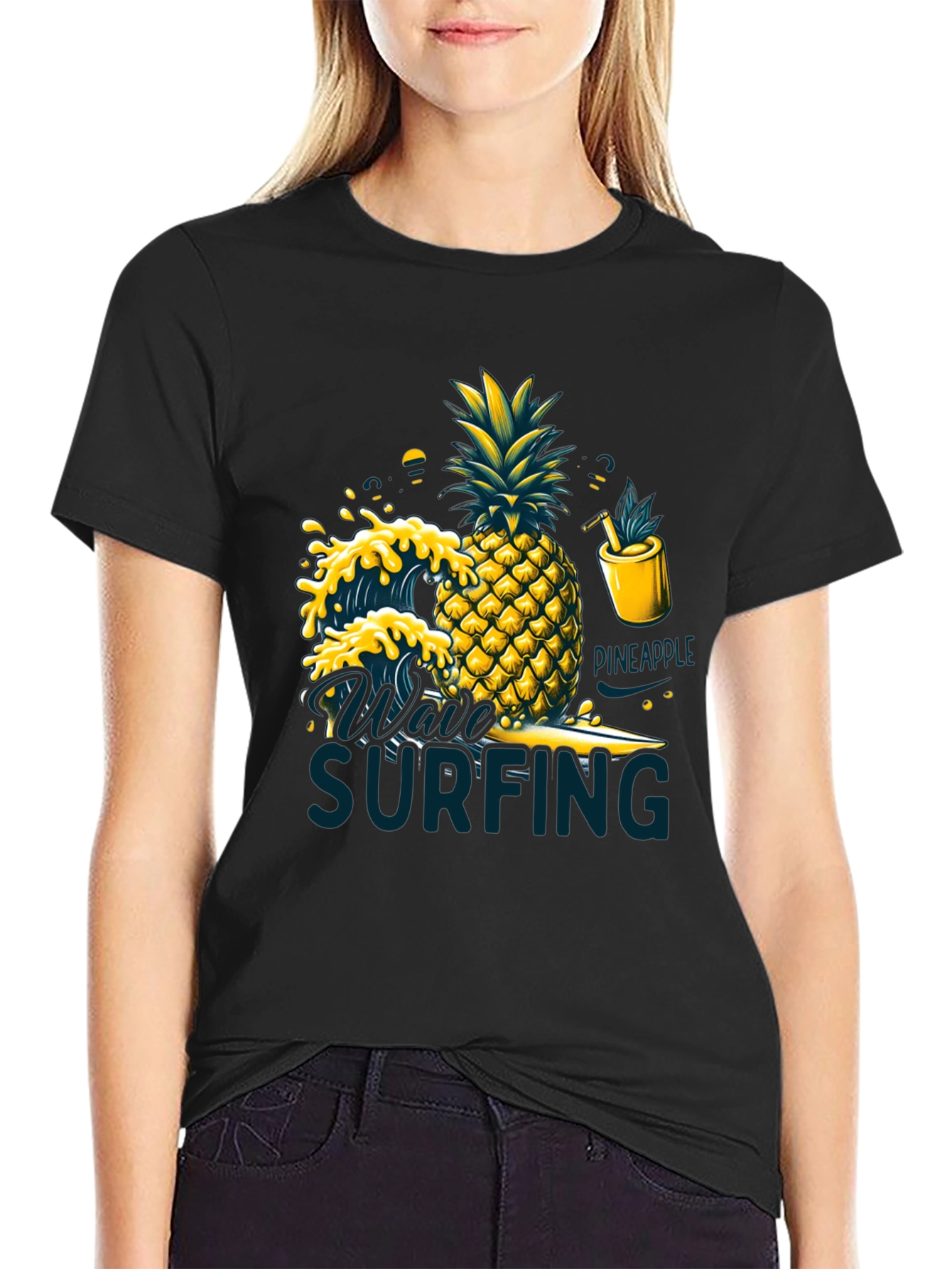 Pineapple Surfing T-Shirt - Summer Vibes