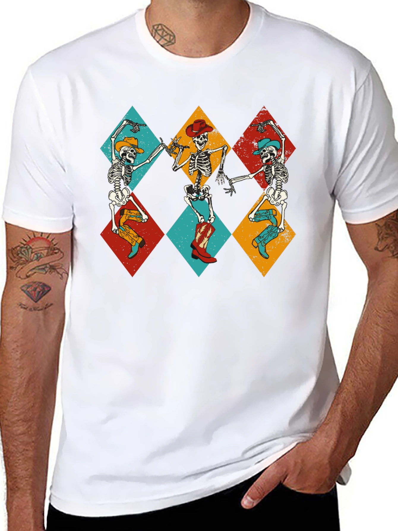 Dancing Skeletons Graphic Tee - Western Theme