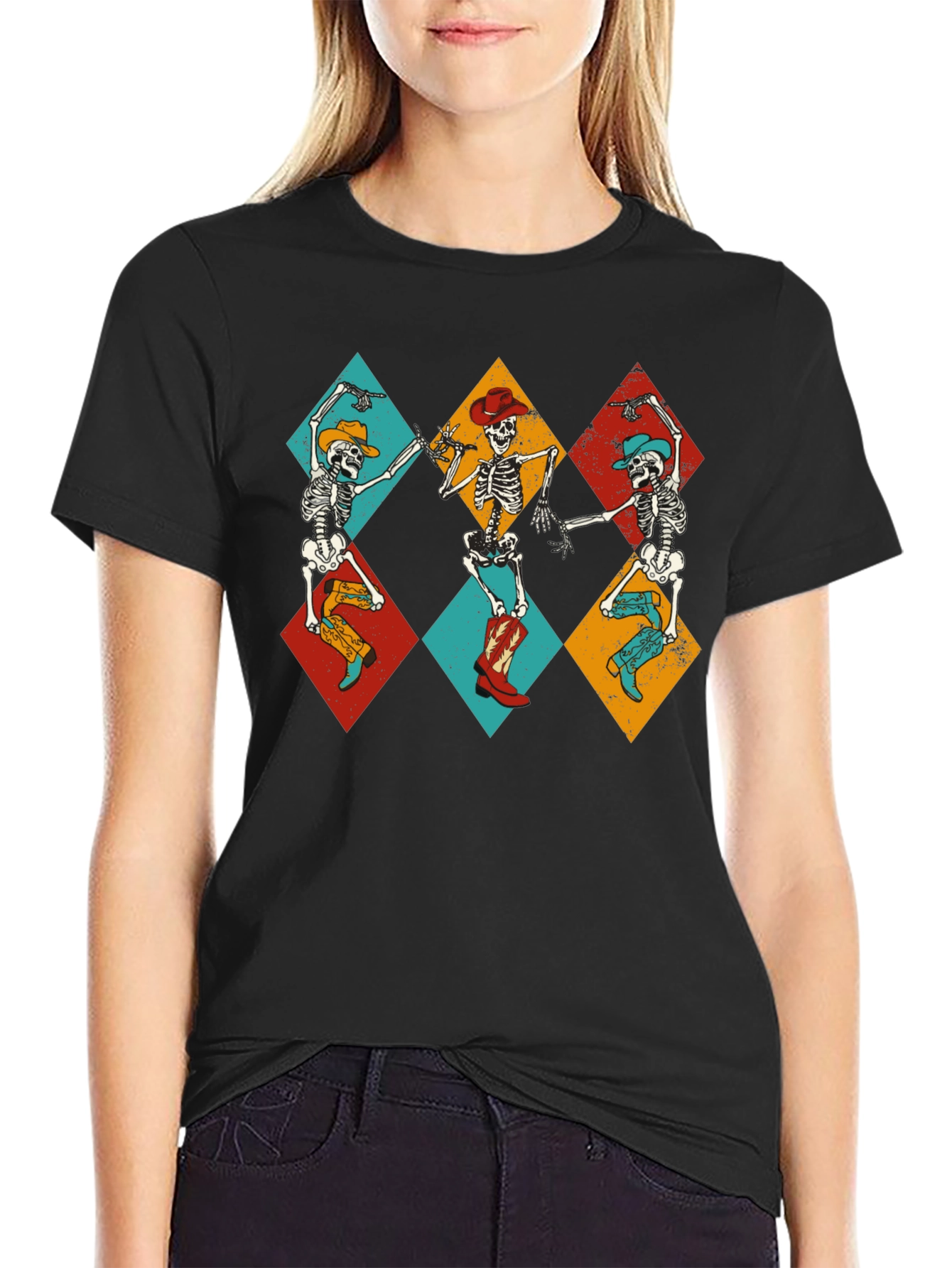 Dancing Skeletons Graphic Tee - Western Theme