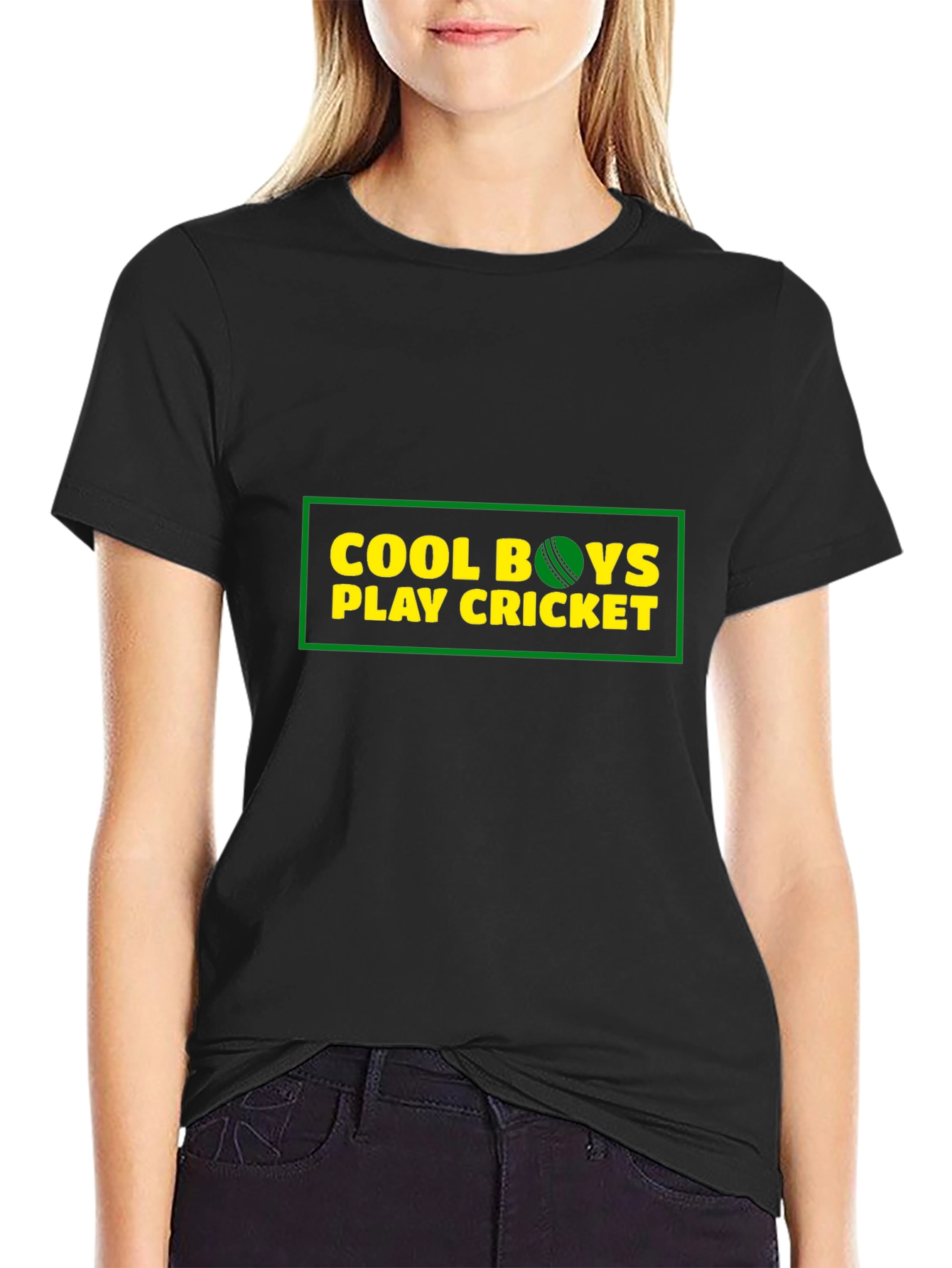 Cool Boys Play Cricket Graphic T-Shirt