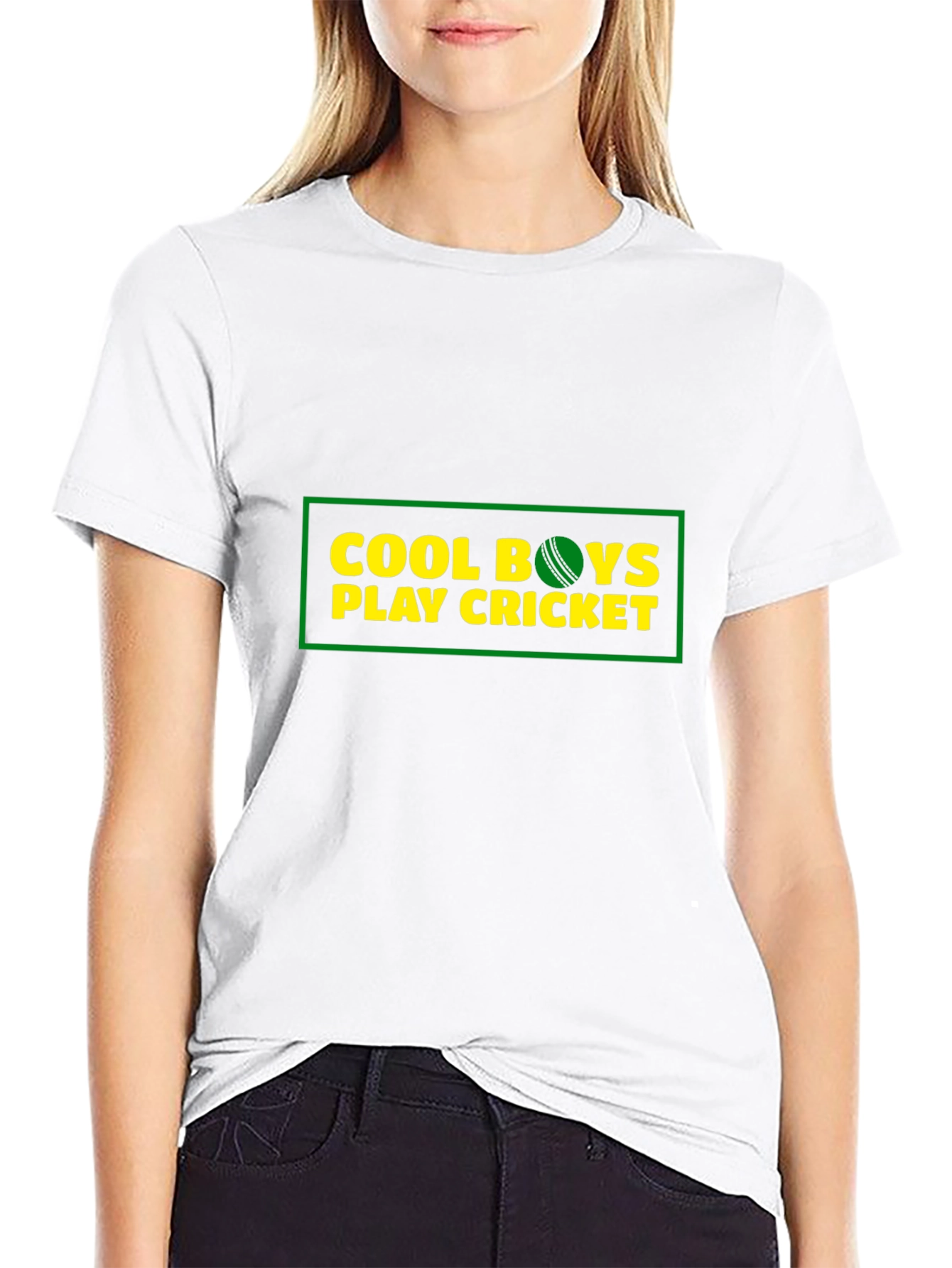 Cool Boys Play Cricket Graphic T-Shirt