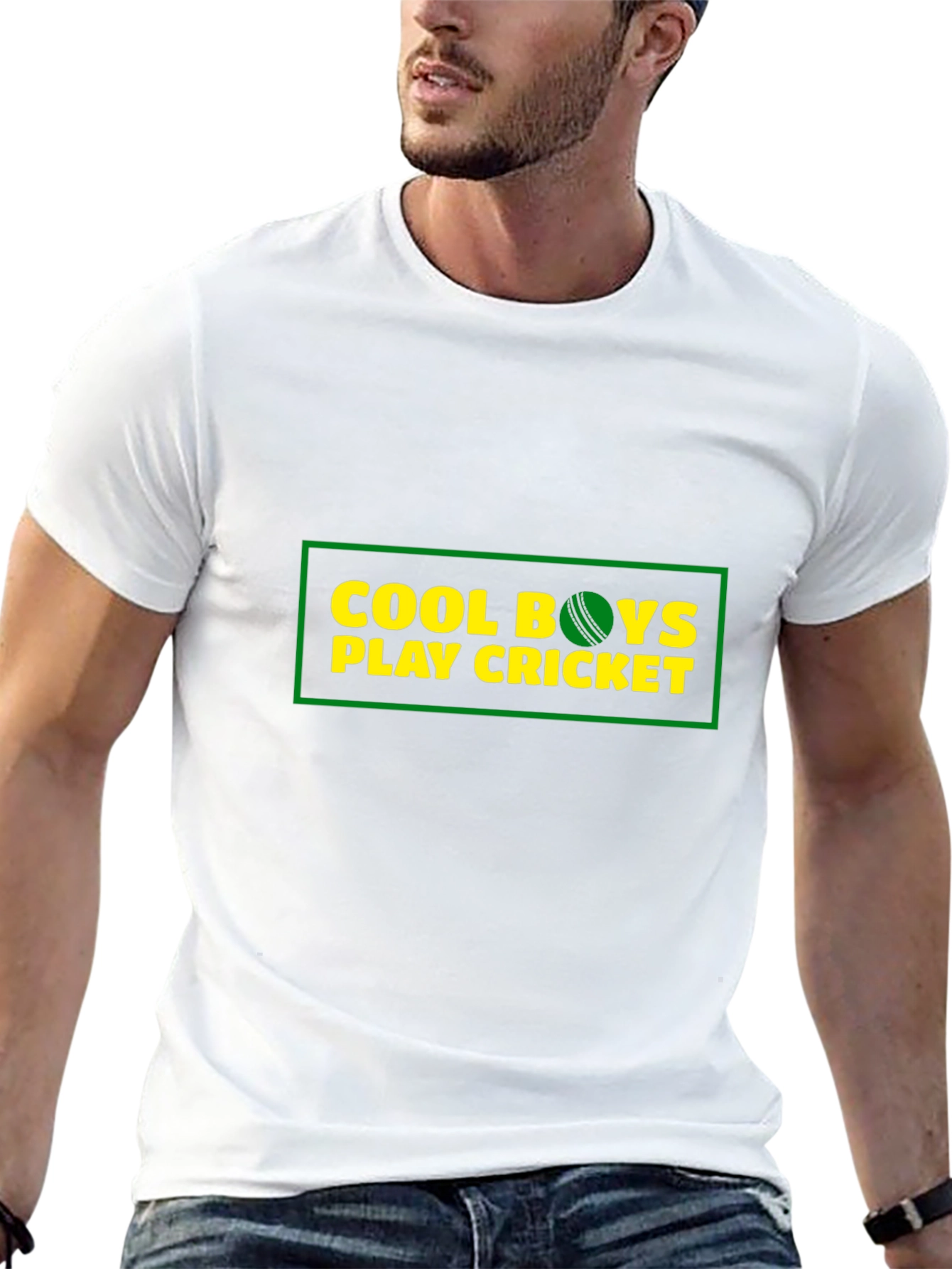 Cool Boys Play Cricket Graphic T-Shirt