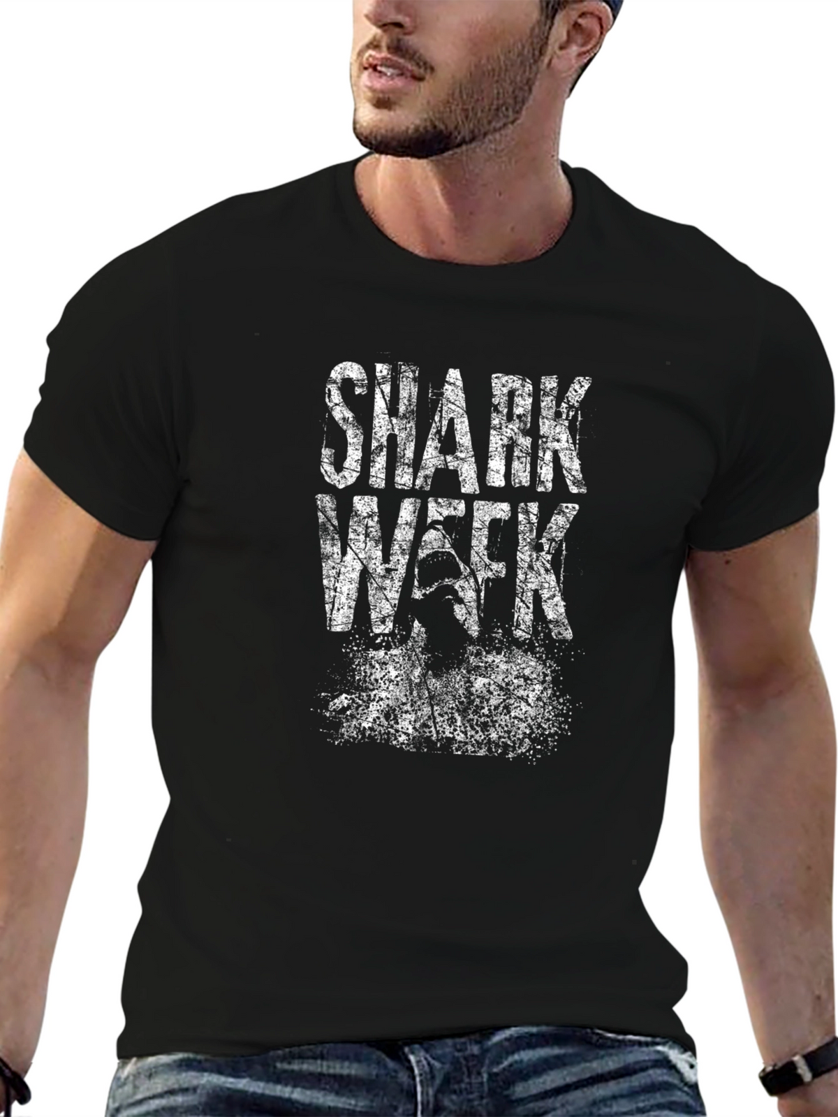 Shark Week Graphic T-Shirt - Black