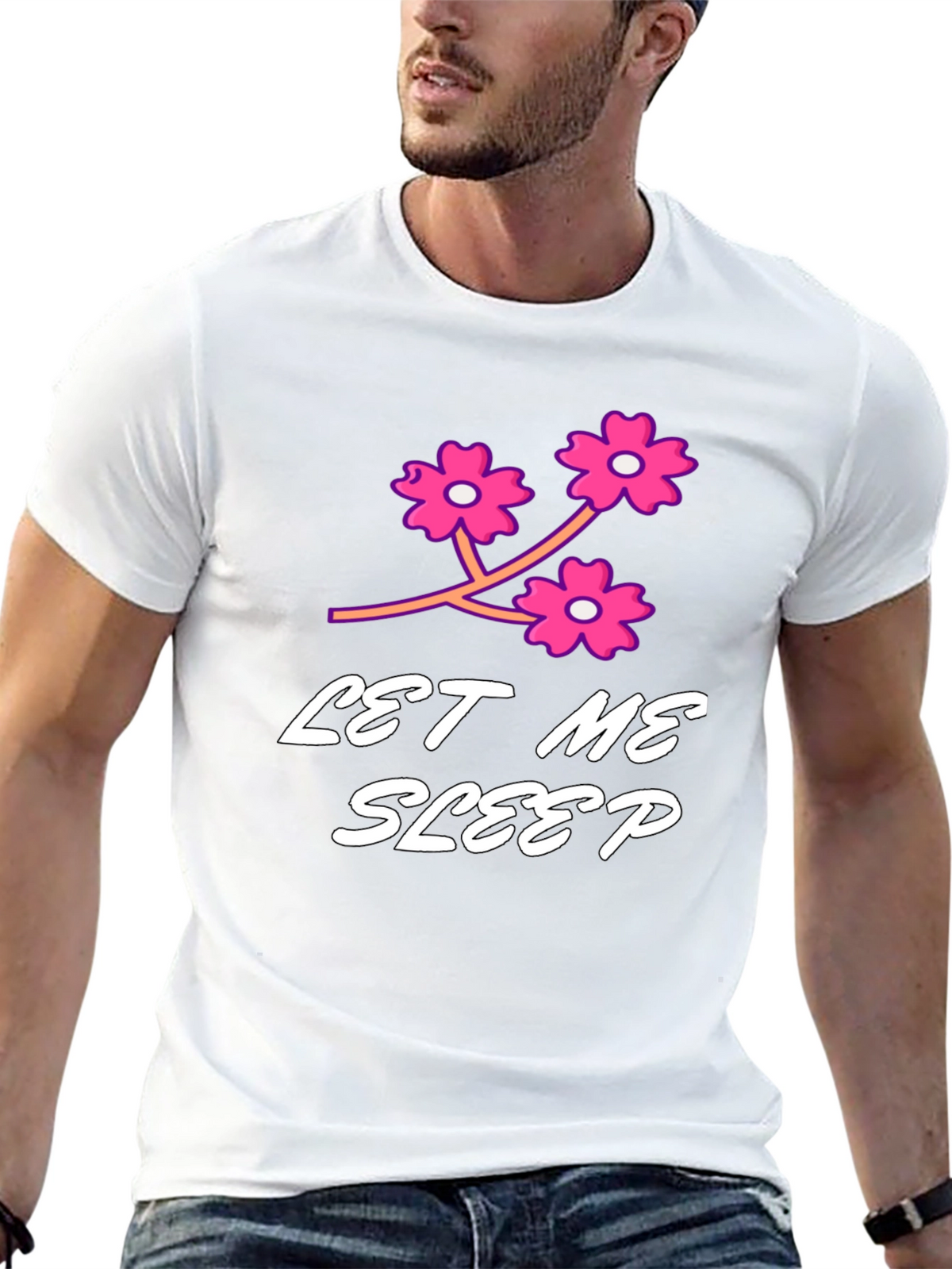 Let Me Sleep Black Graphic T-Shirt