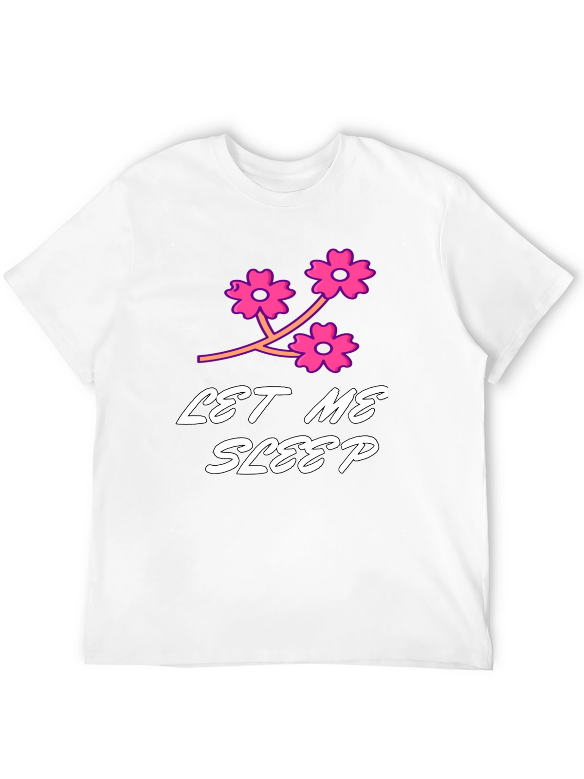 Let Me Sleep Black Graphic T-Shirt