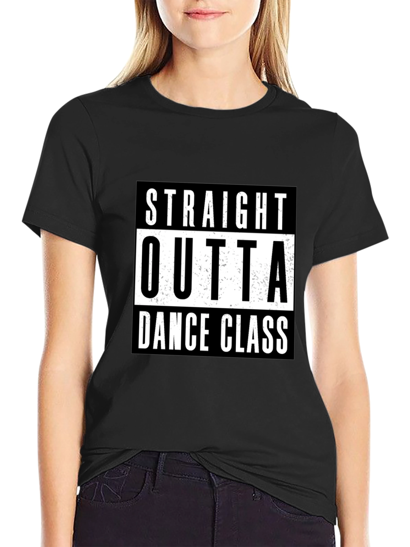 Straight Outta Dance Class Black T-Shirt