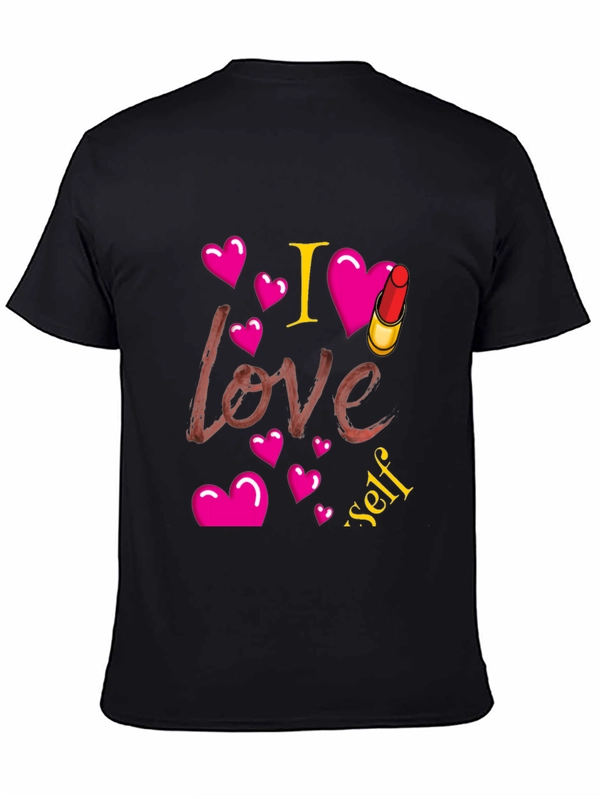 I Love Myself Lipstick Heart Tee