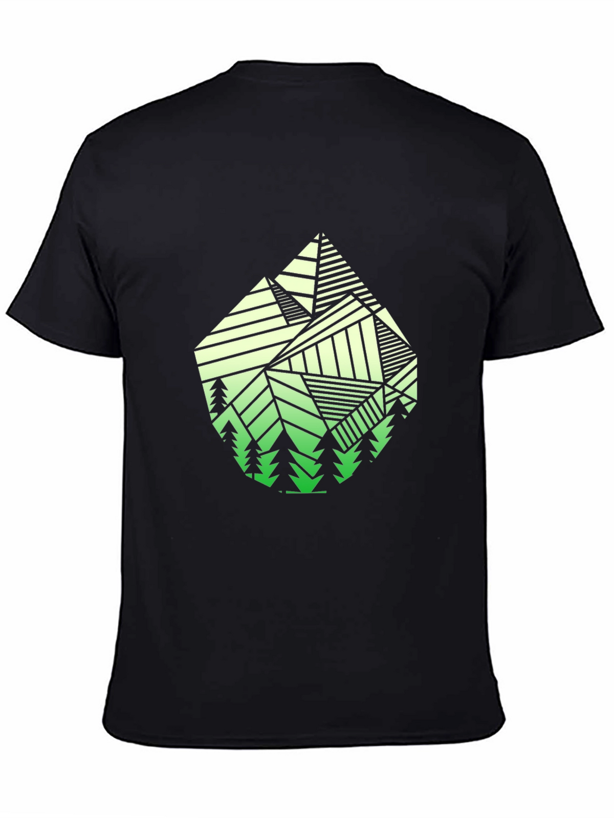 Geometric Mountain T-Shirt - Nature Inspired Design
