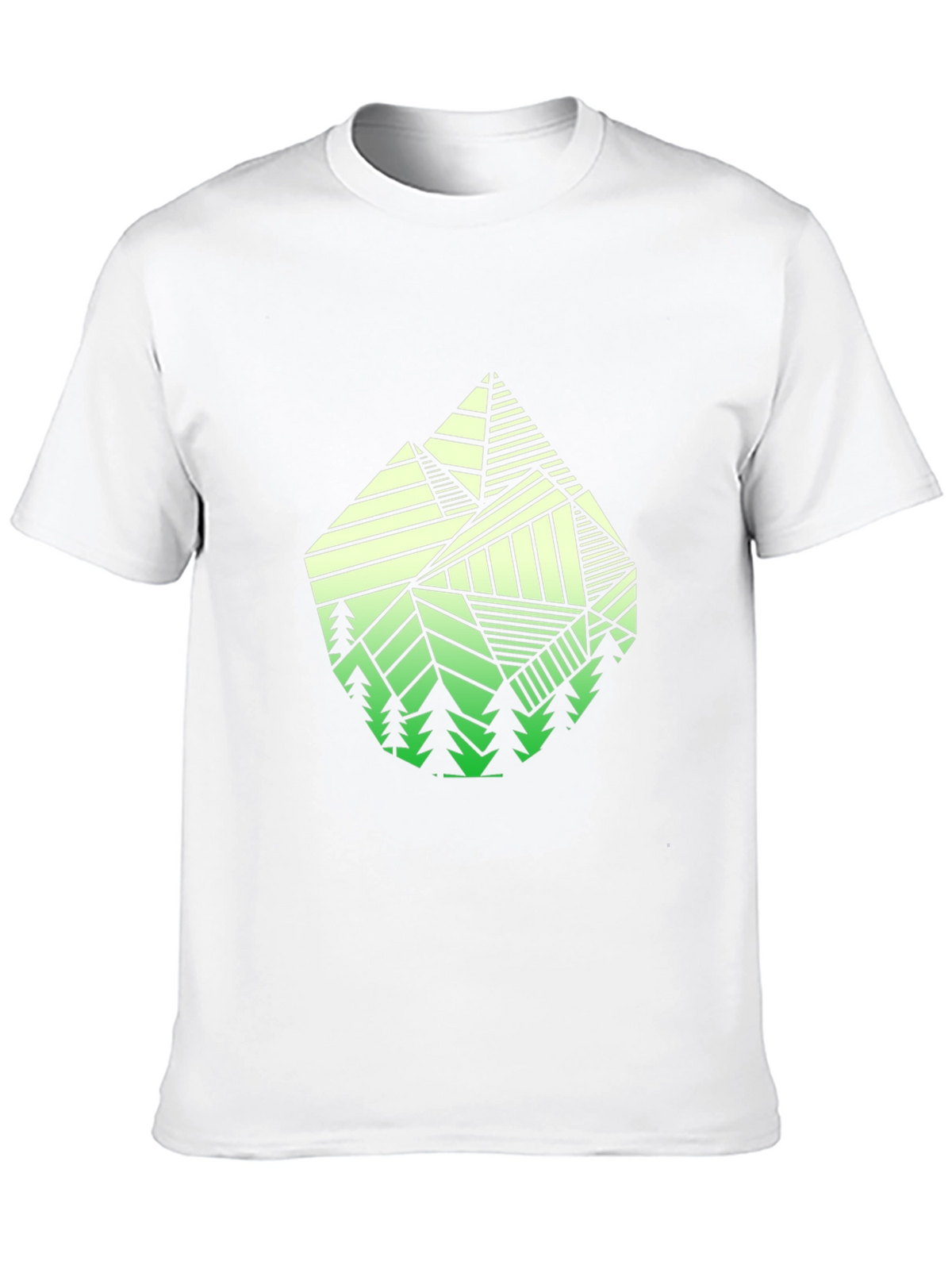 Geometric Mountain T-Shirt - Nature Inspired Design