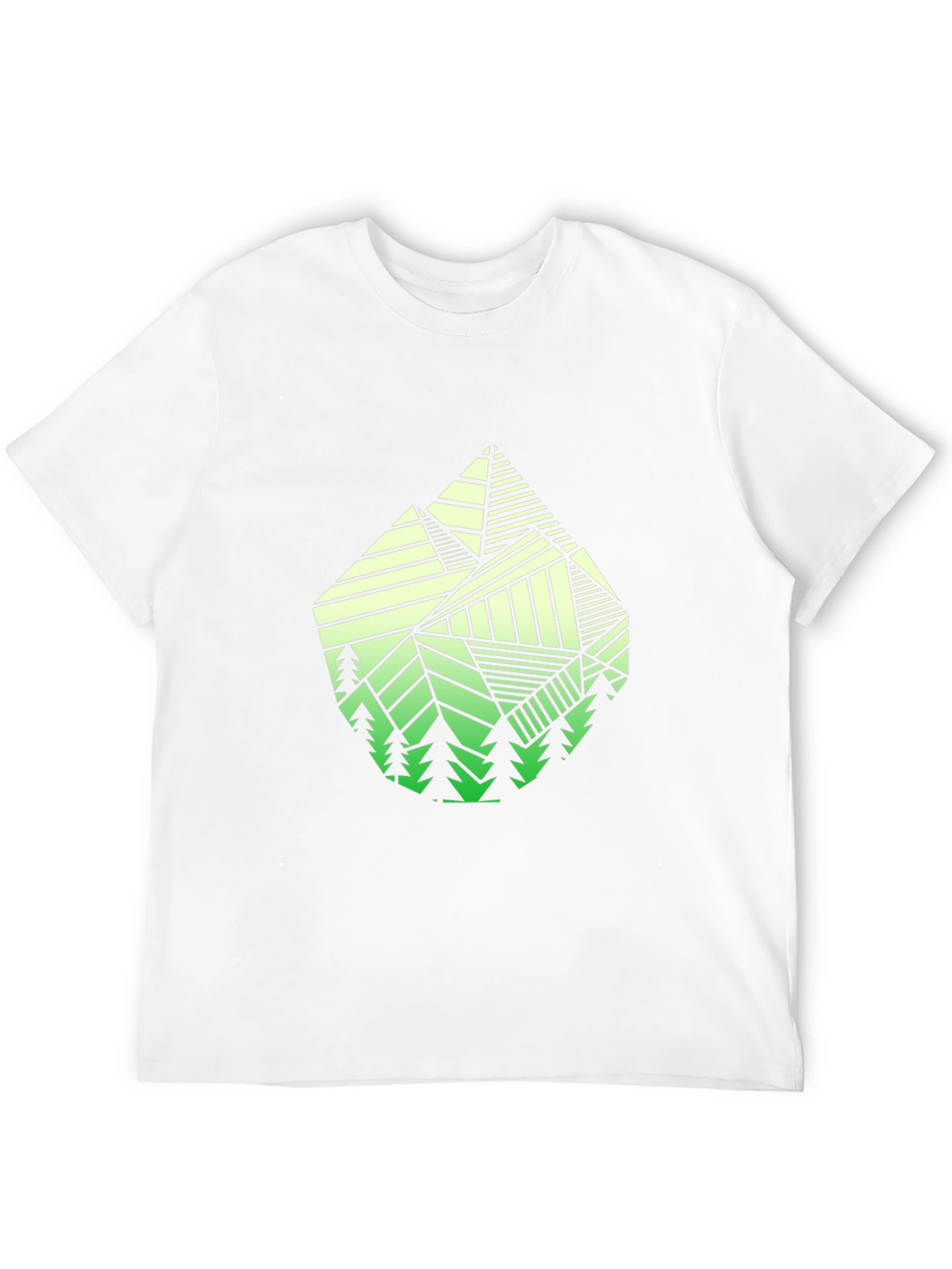 Geometric Mountain T-Shirt - Nature Inspired Design