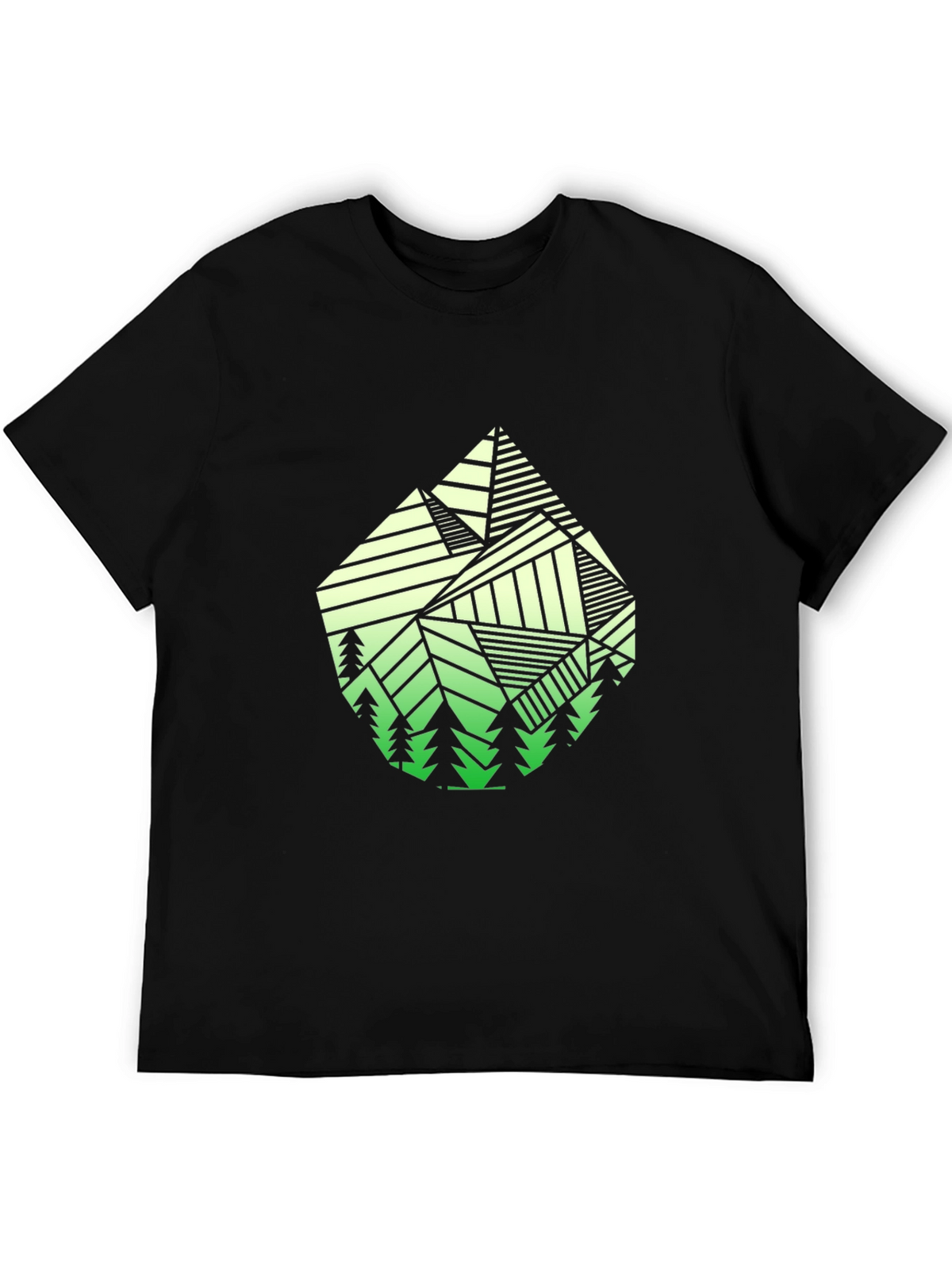 Geometric Mountain T-Shirt - Nature Inspired Design