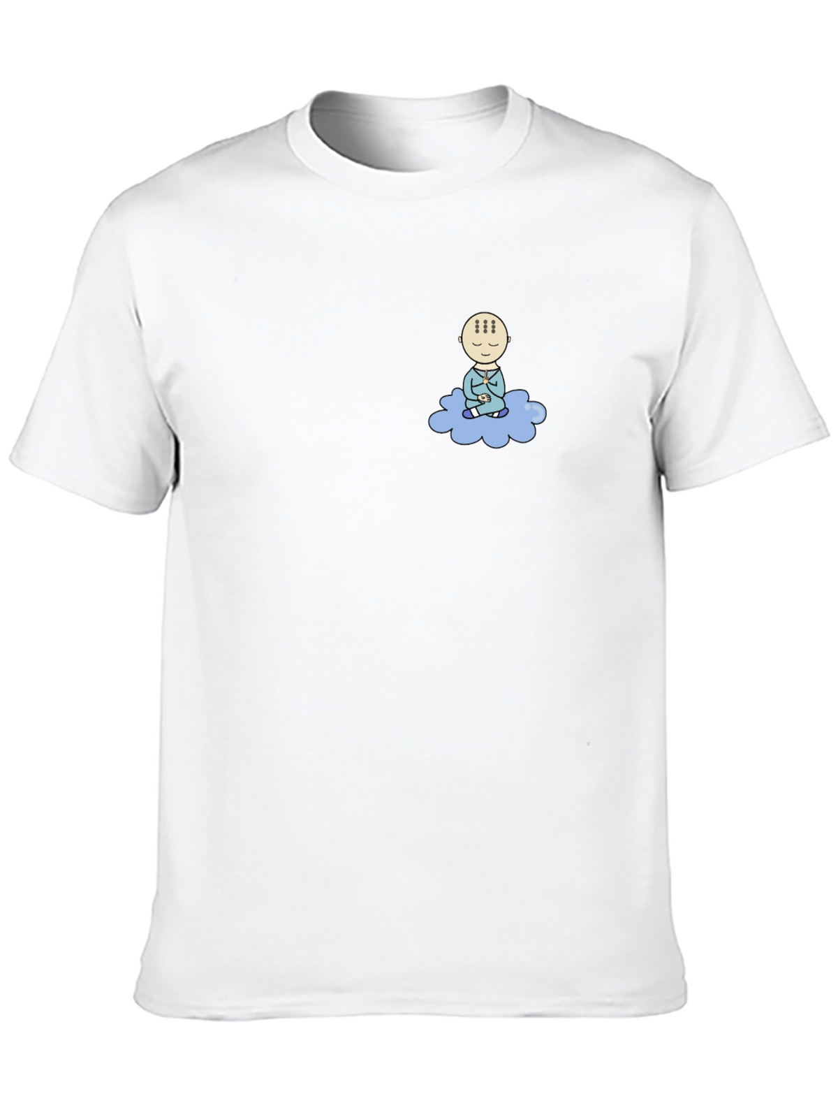 Meditating Baby Cloud Black T-Shirt