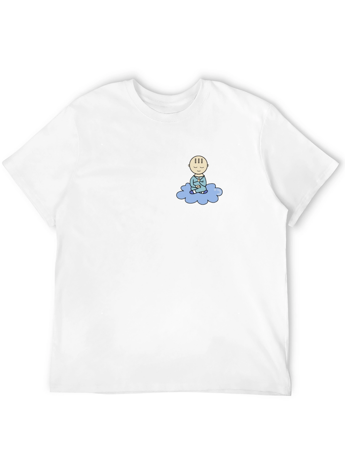 Meditating Baby Cloud Black T-Shirt