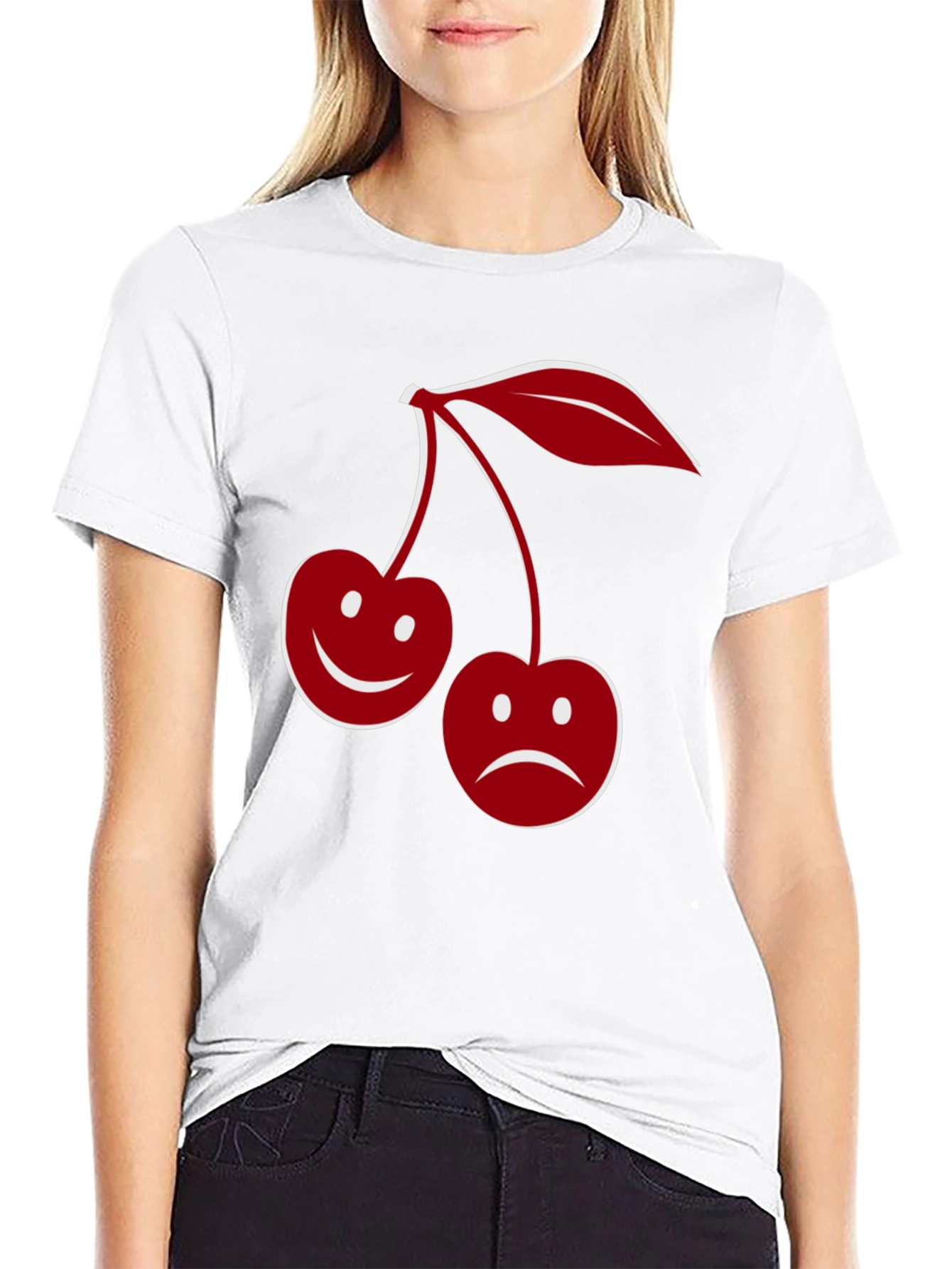 Cherry Moods Graphic Tee - Fun & Expressive