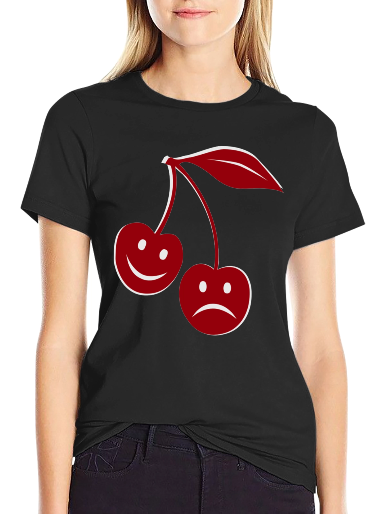 Cherry Moods Graphic Tee - Fun & Expressive