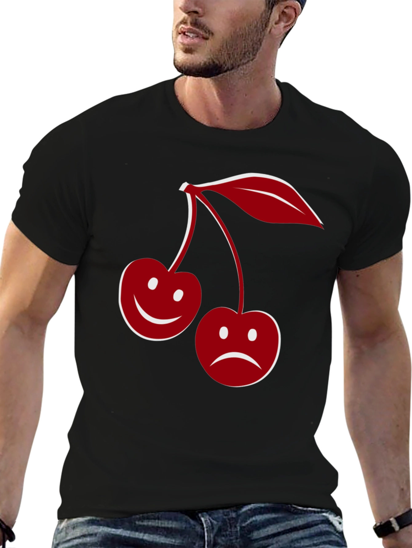 Cherry Moods Graphic Tee - Fun & Expressive