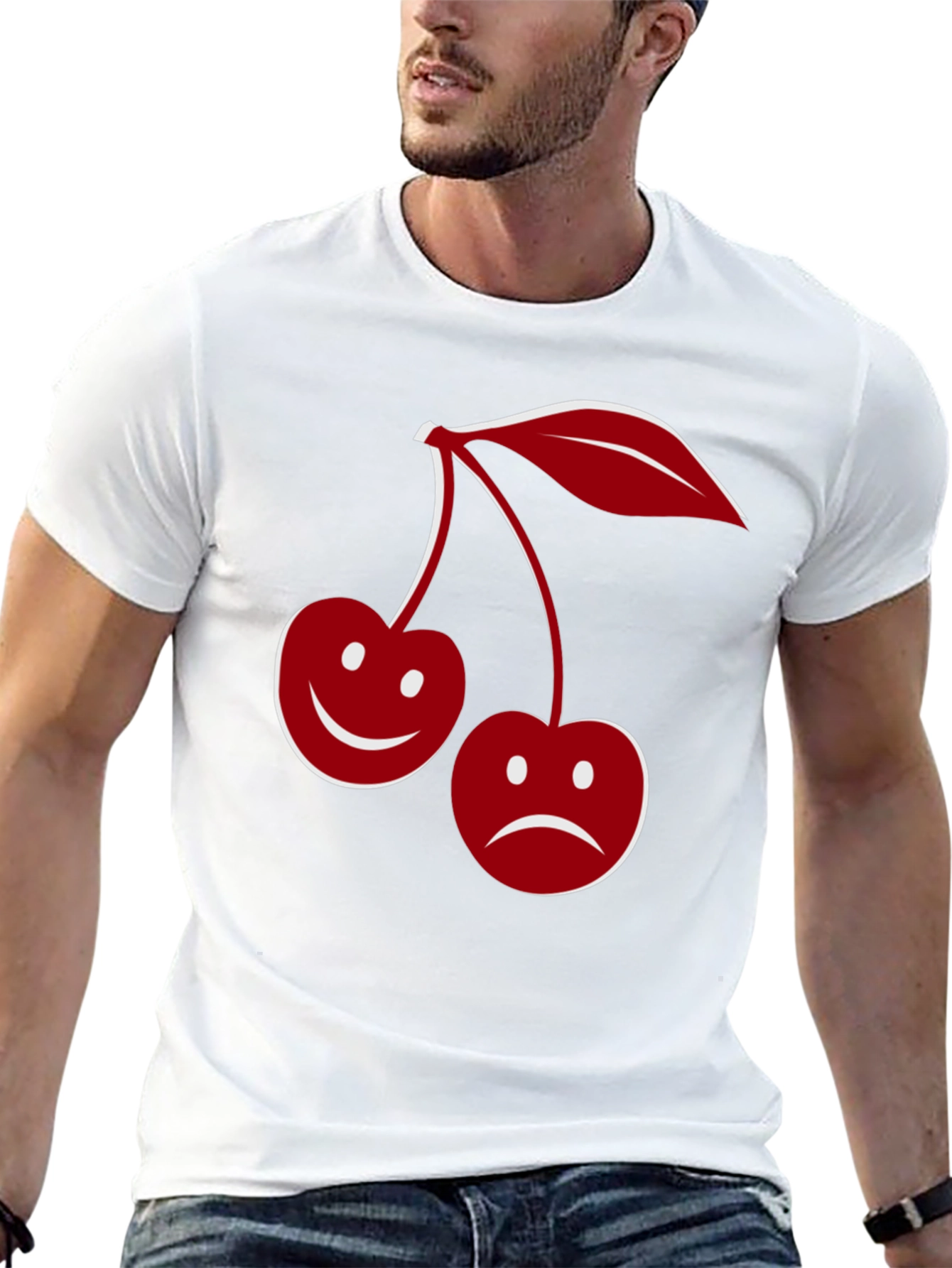Cherry Moods Graphic Tee - Fun & Expressive