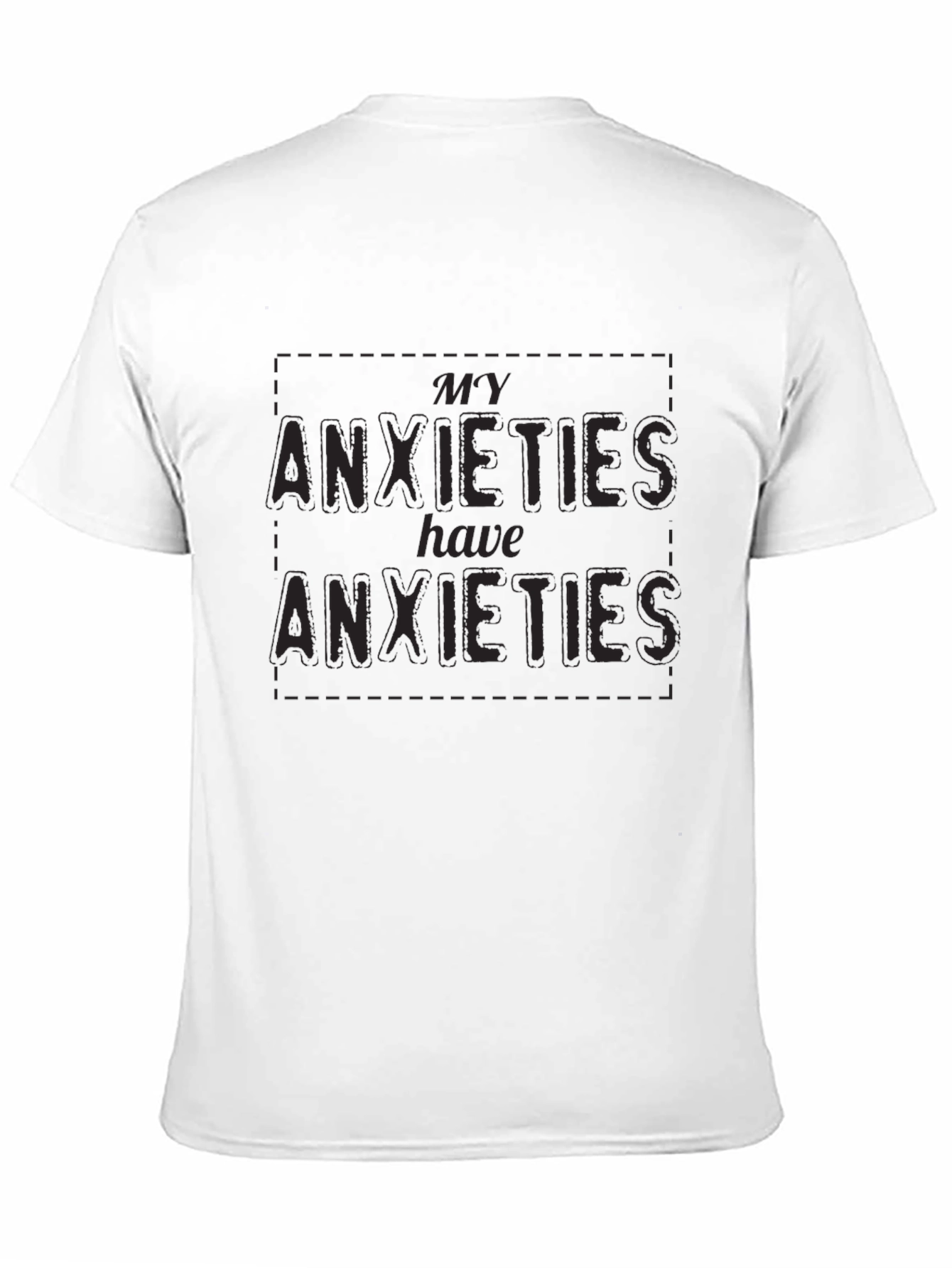 Anxiety Humor Graphic Tee - Black