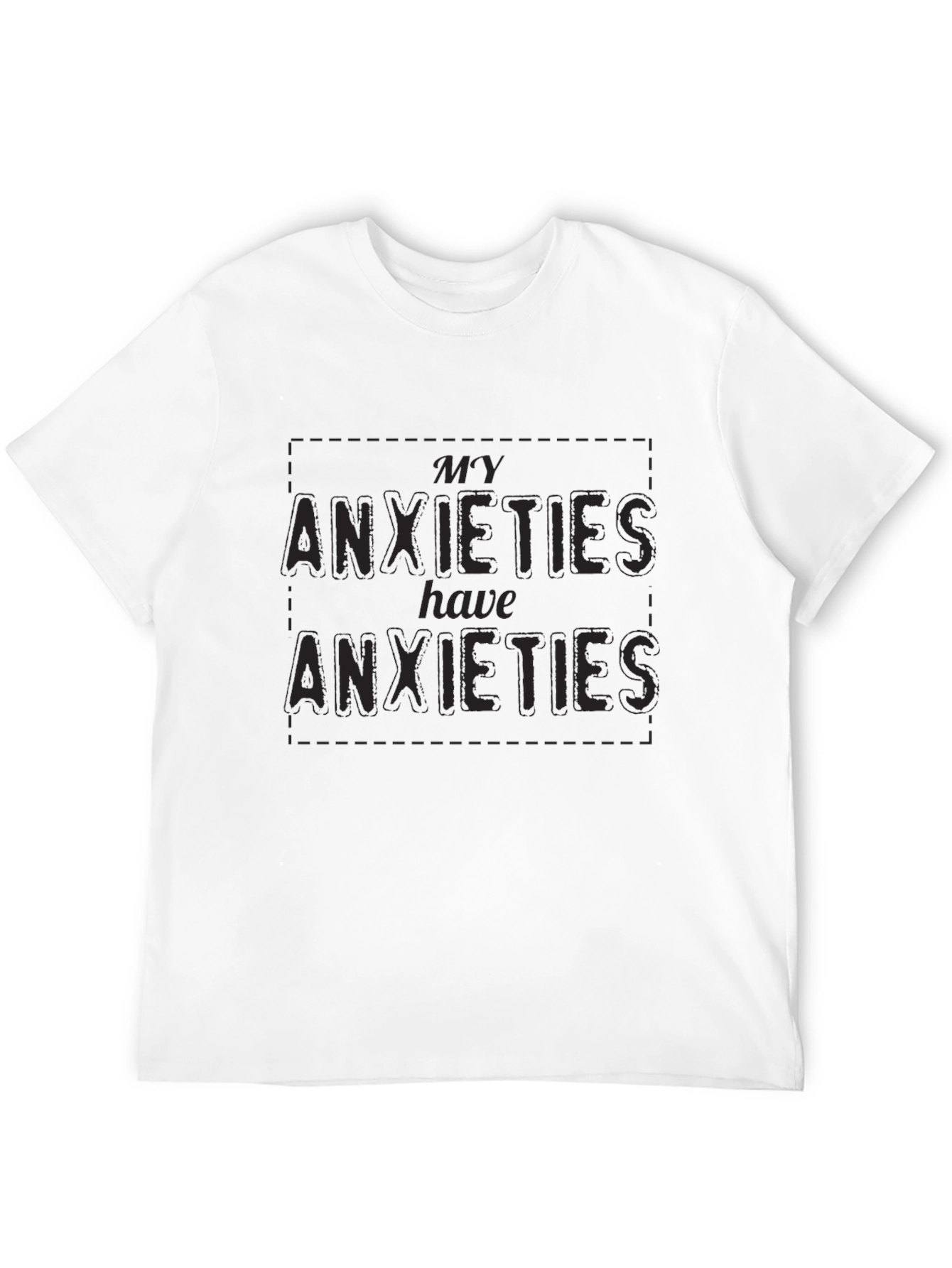 Anxiety Humor Graphic Tee - Black