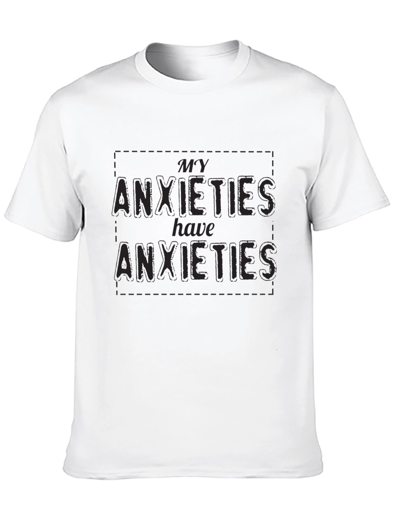 Anxiety Humor Graphic Tee - Black