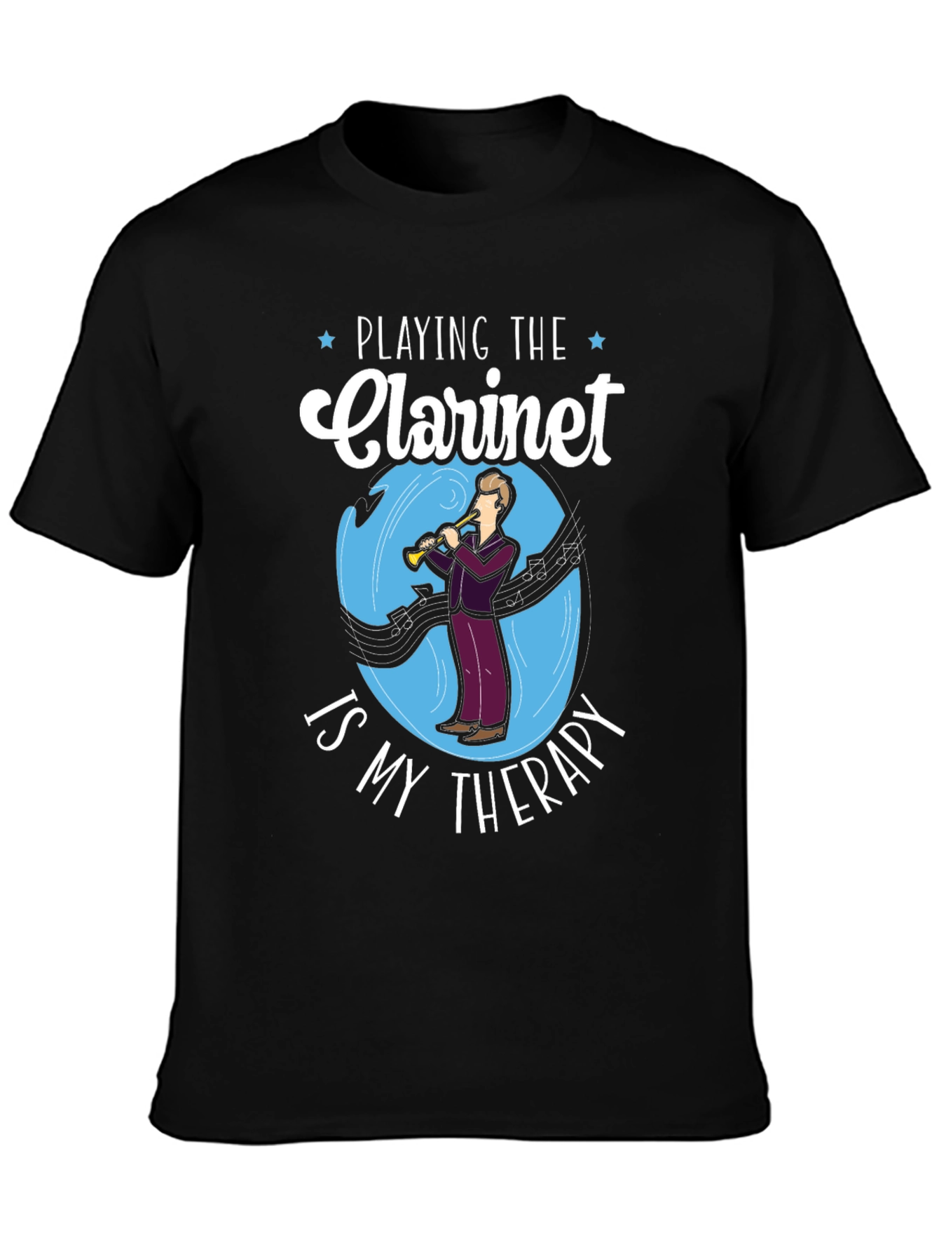 Clarinet Therapy T-Shirt - Music Lover Tee