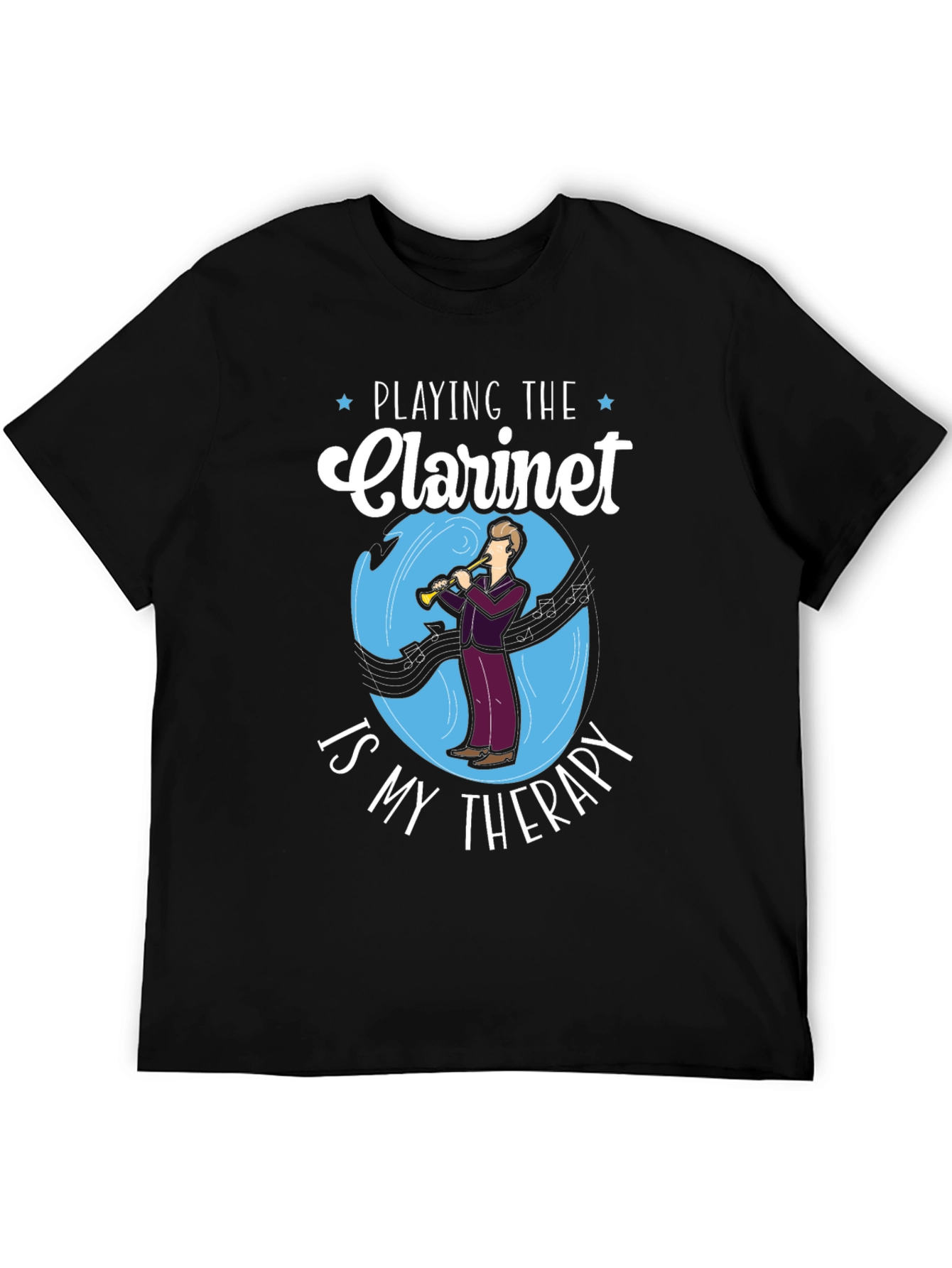Clarinet Therapy T-Shirt - Music Lover Tee