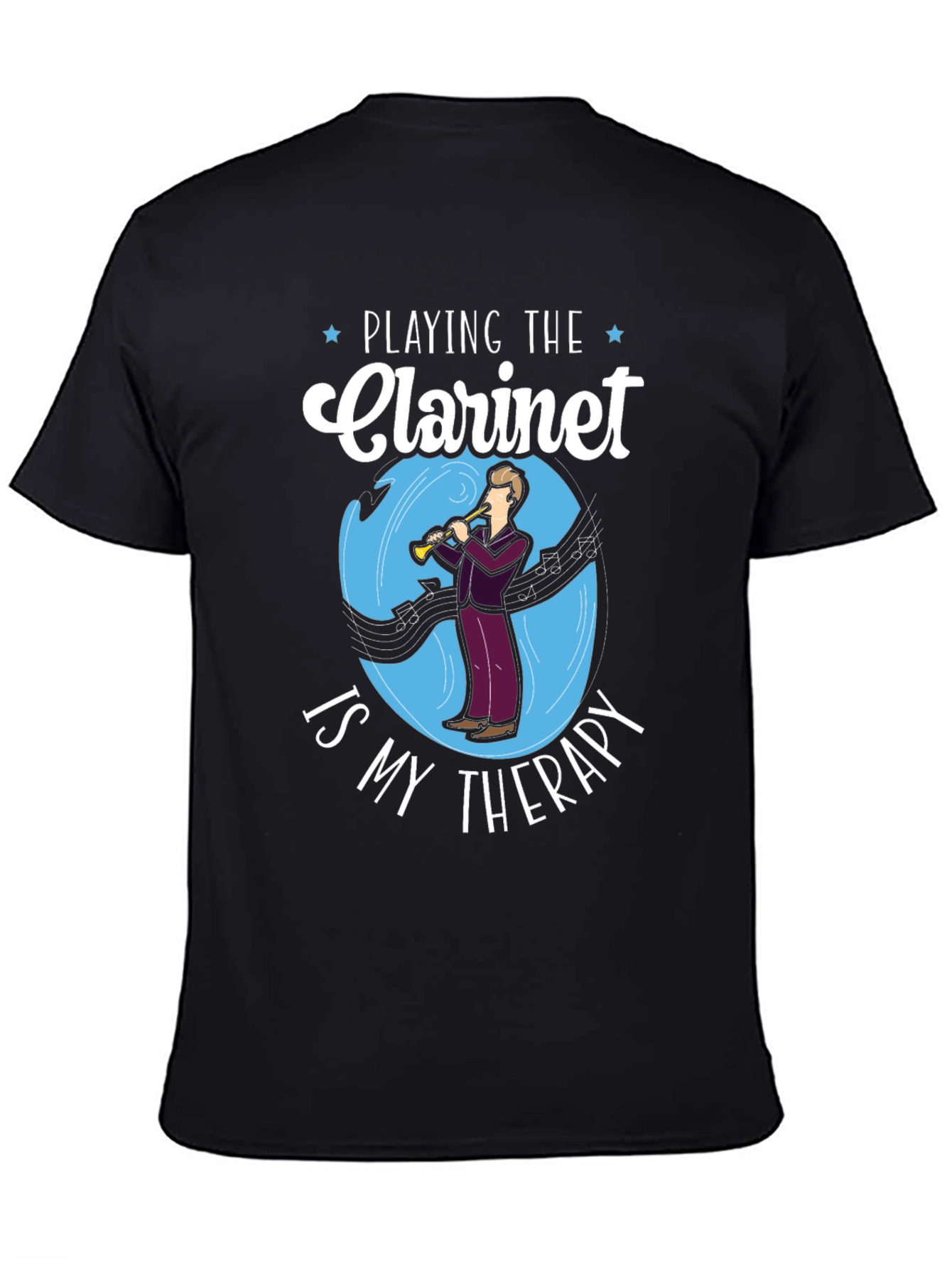 Clarinet Therapy T-Shirt - Music Lover Tee