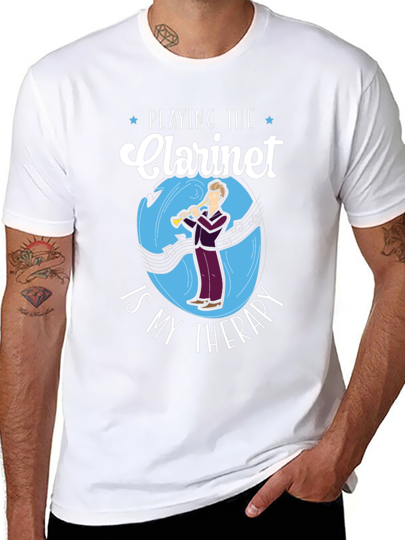 Clarinet Therapy T-Shirt - Music Lover Tee