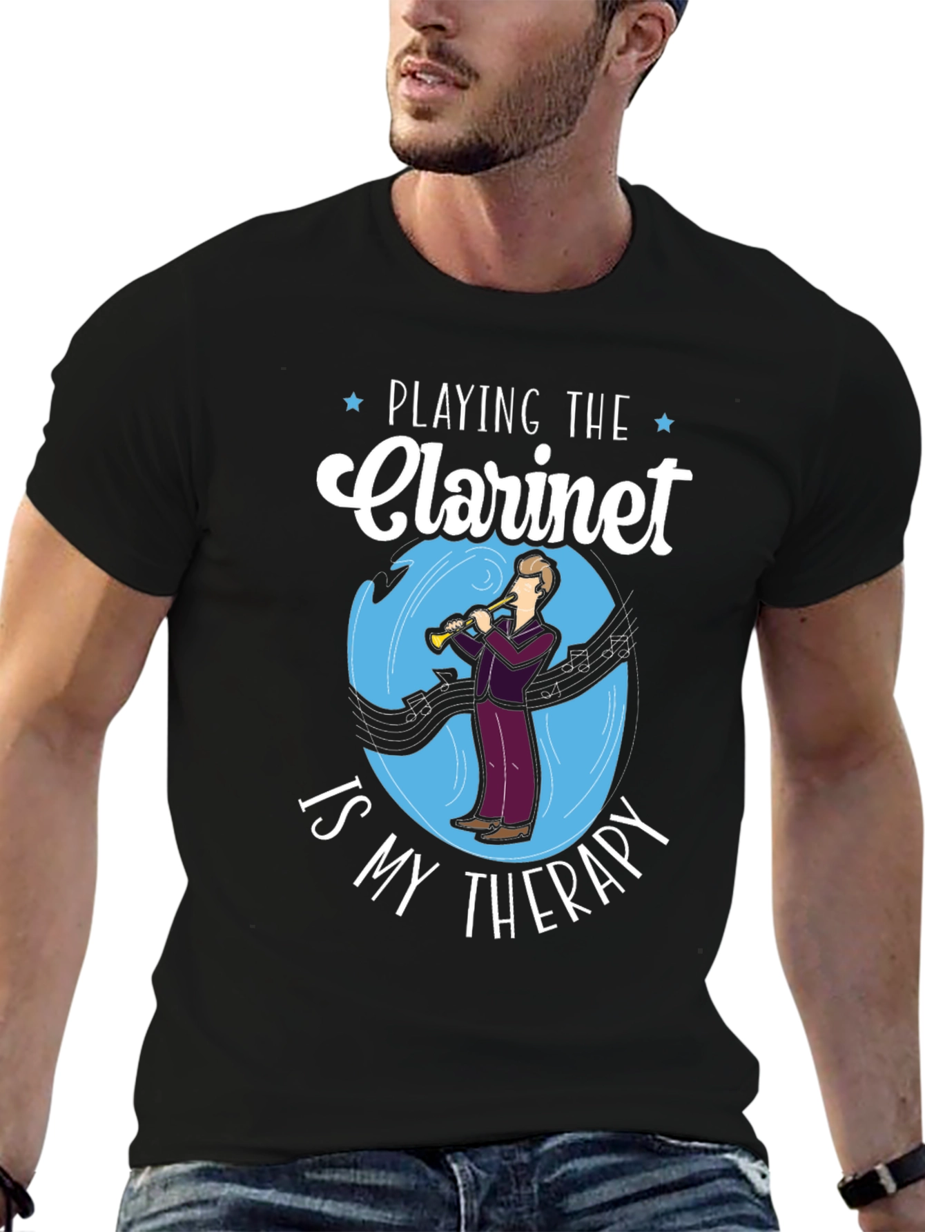 Clarinet Therapy T-Shirt - Music Lover Tee