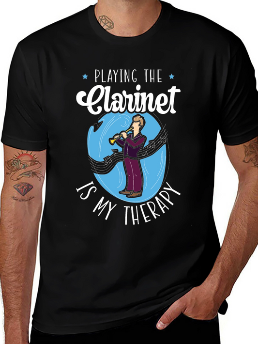 Clarinet Therapy T-Shirt - Music Lover Tee