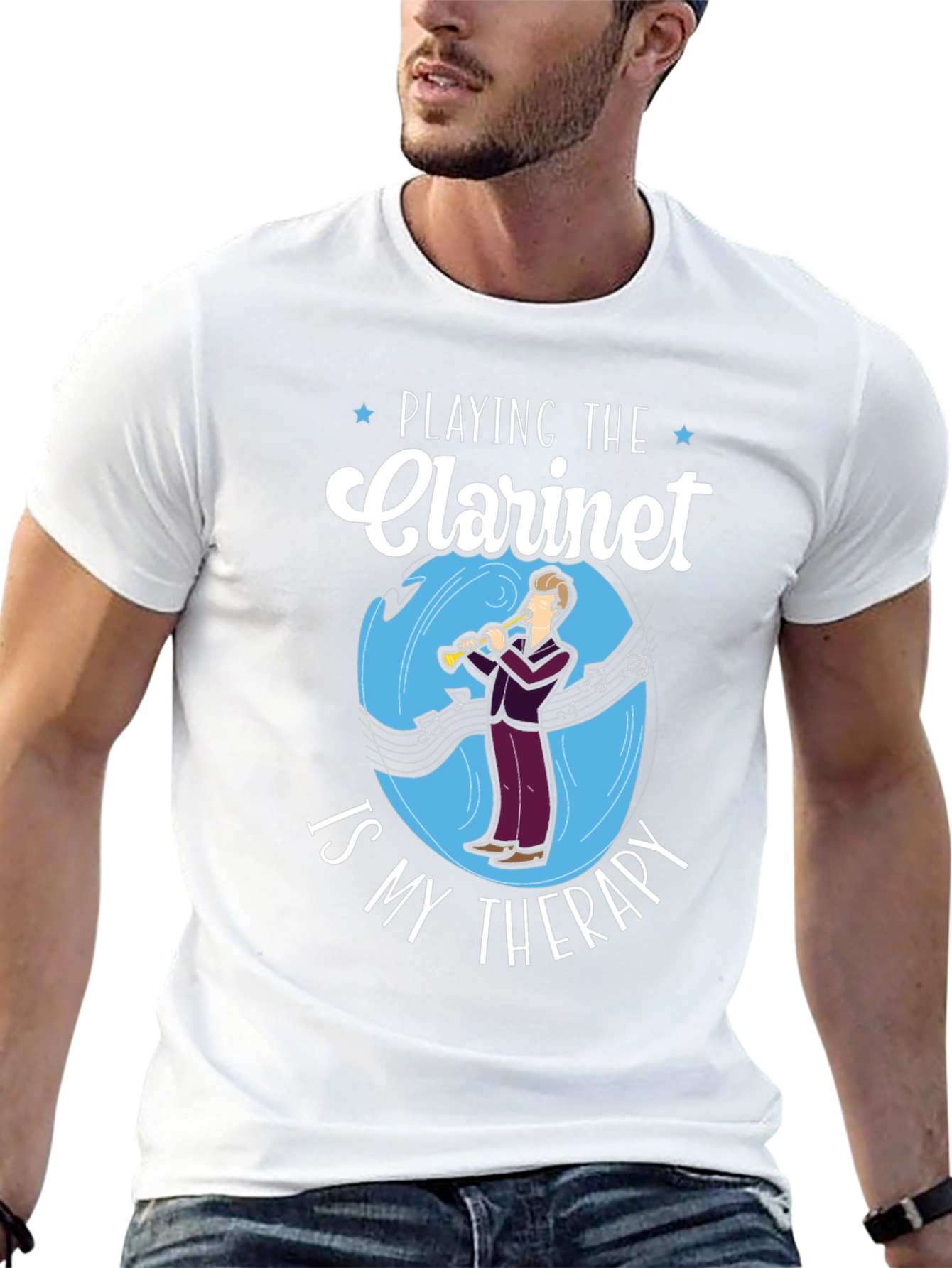 Clarinet Therapy T-Shirt - Music Lover Tee