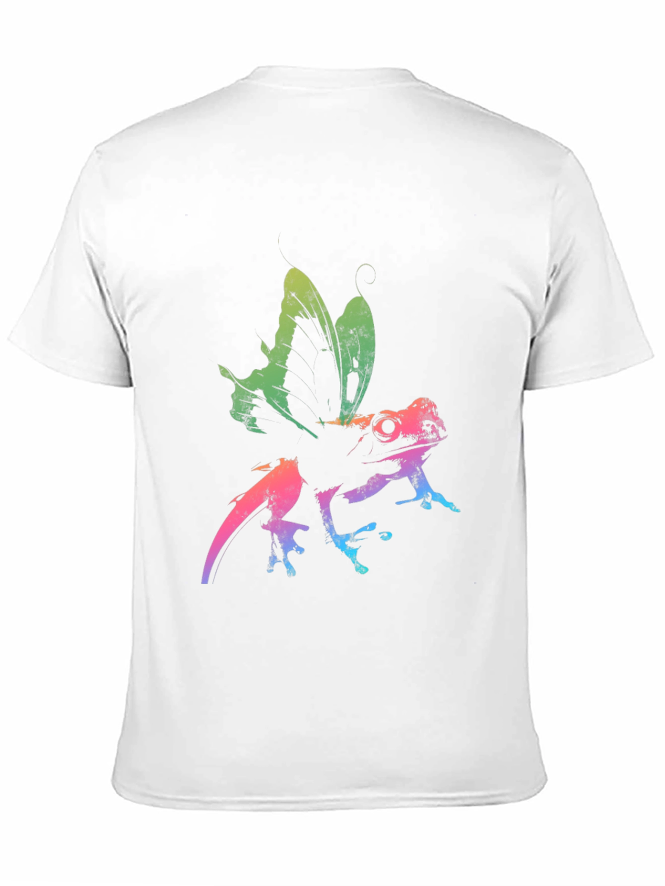 Rainbow Frog Butterfly Graphic Tee