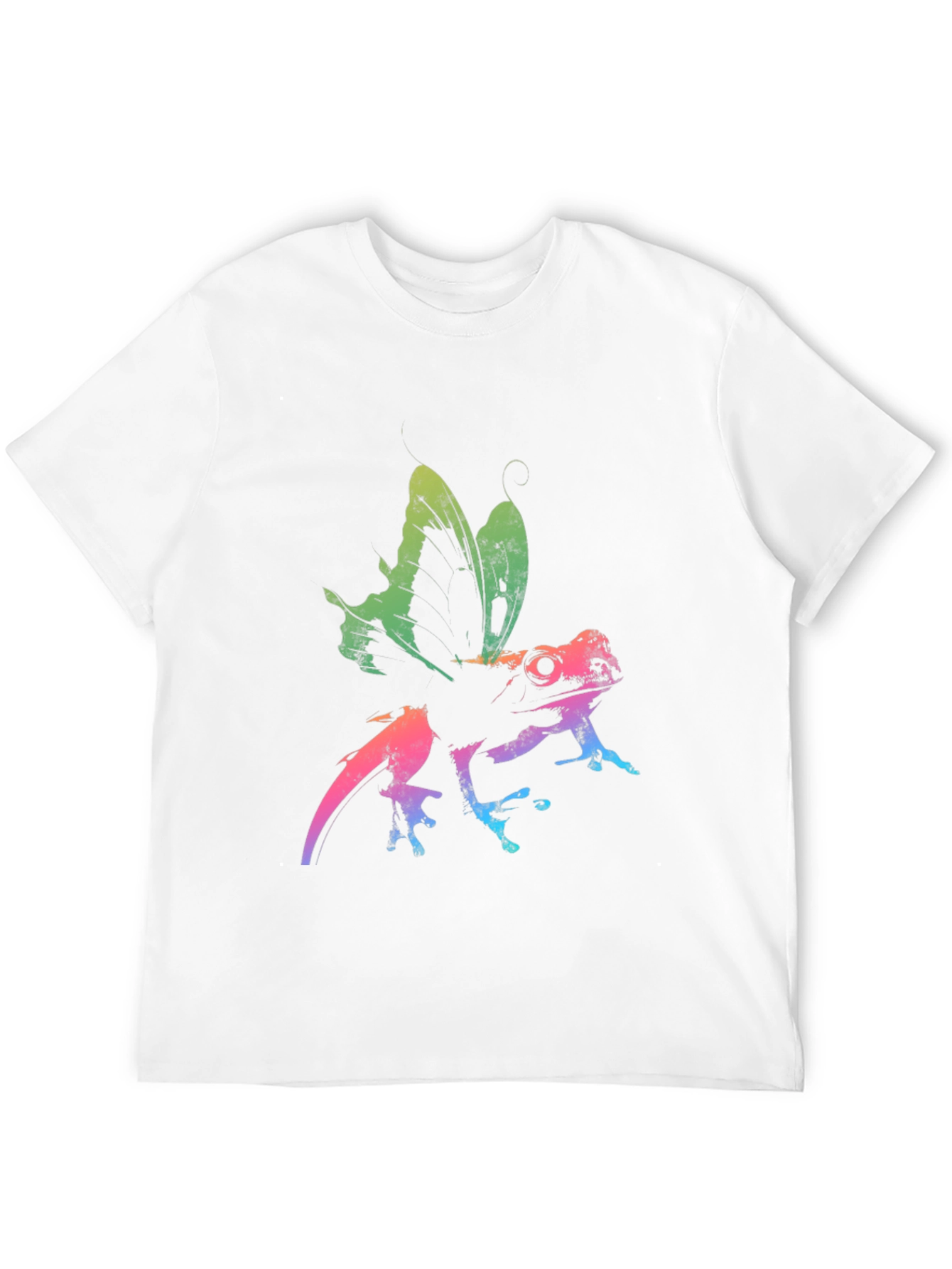 Rainbow Frog Butterfly Graphic Tee