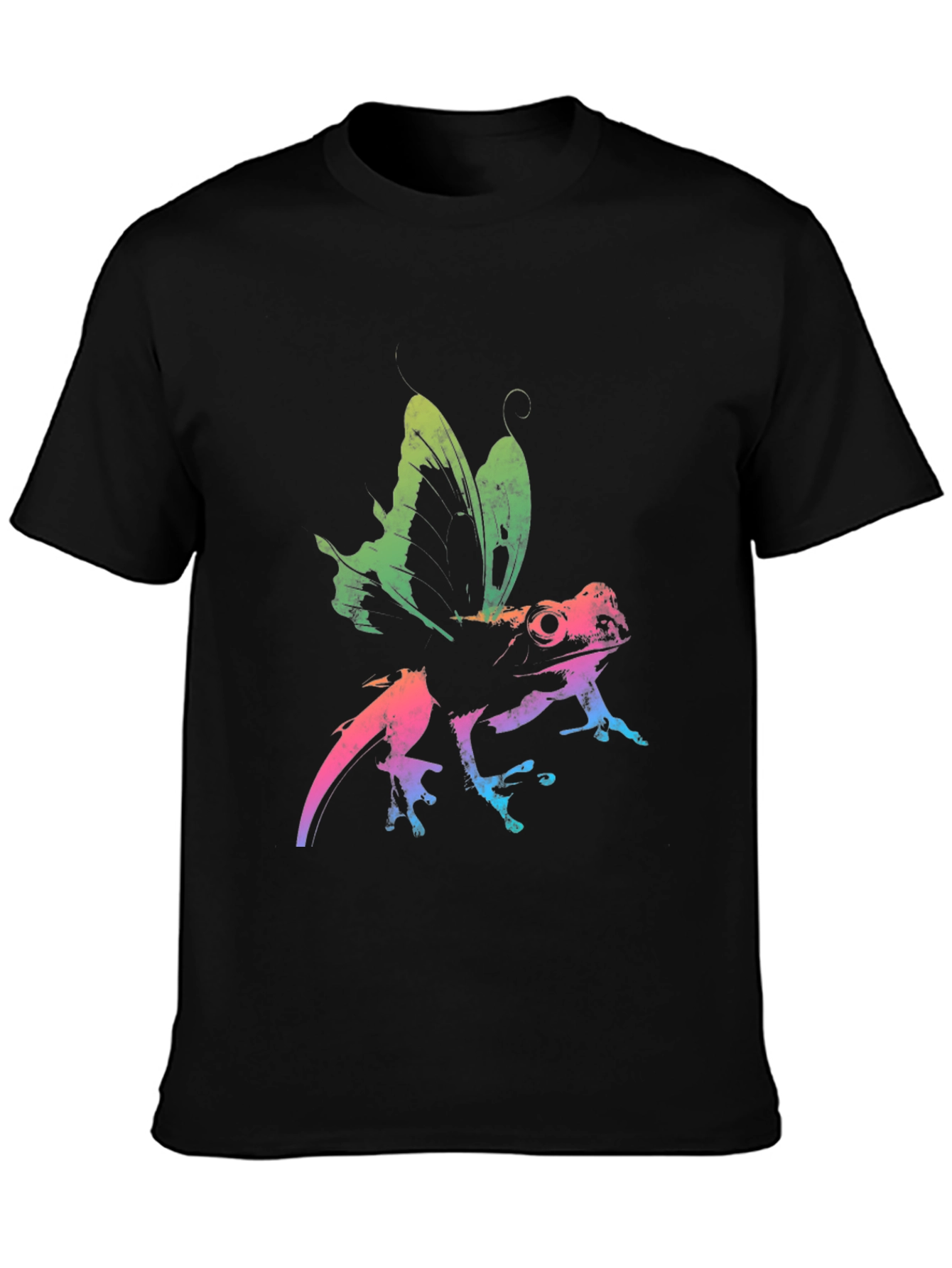 Rainbow Frog Butterfly Graphic Tee