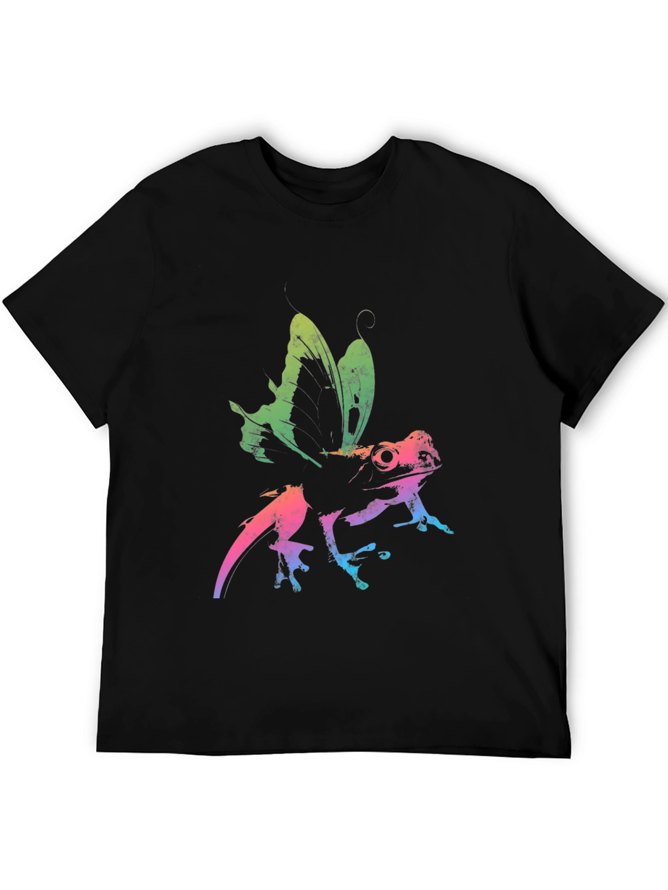 Rainbow Frog Butterfly Graphic Tee