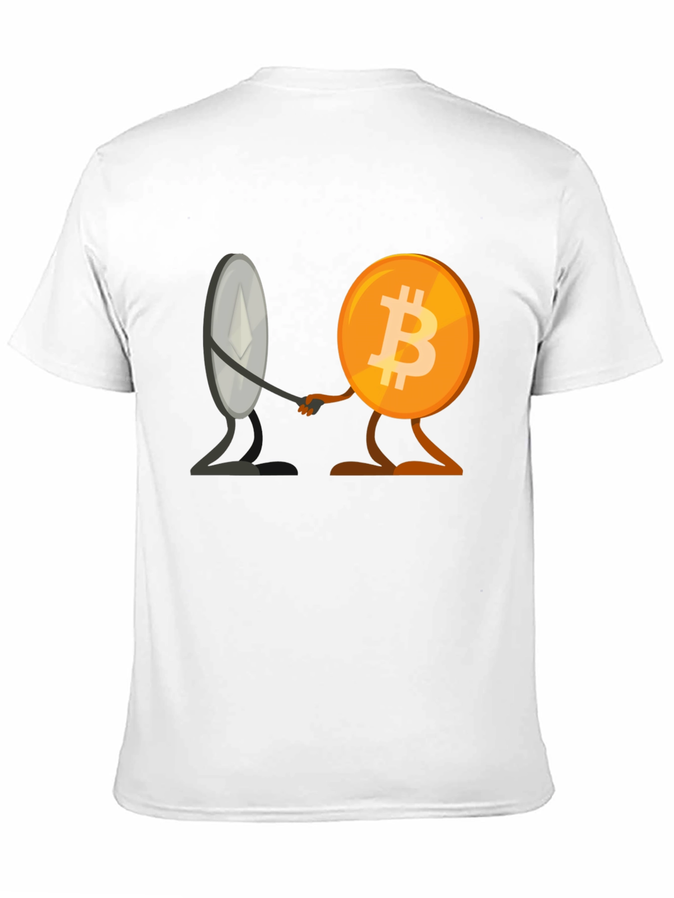 Crypto Collaboration T-Shirt - Bitcoin & Ethereum Unite!