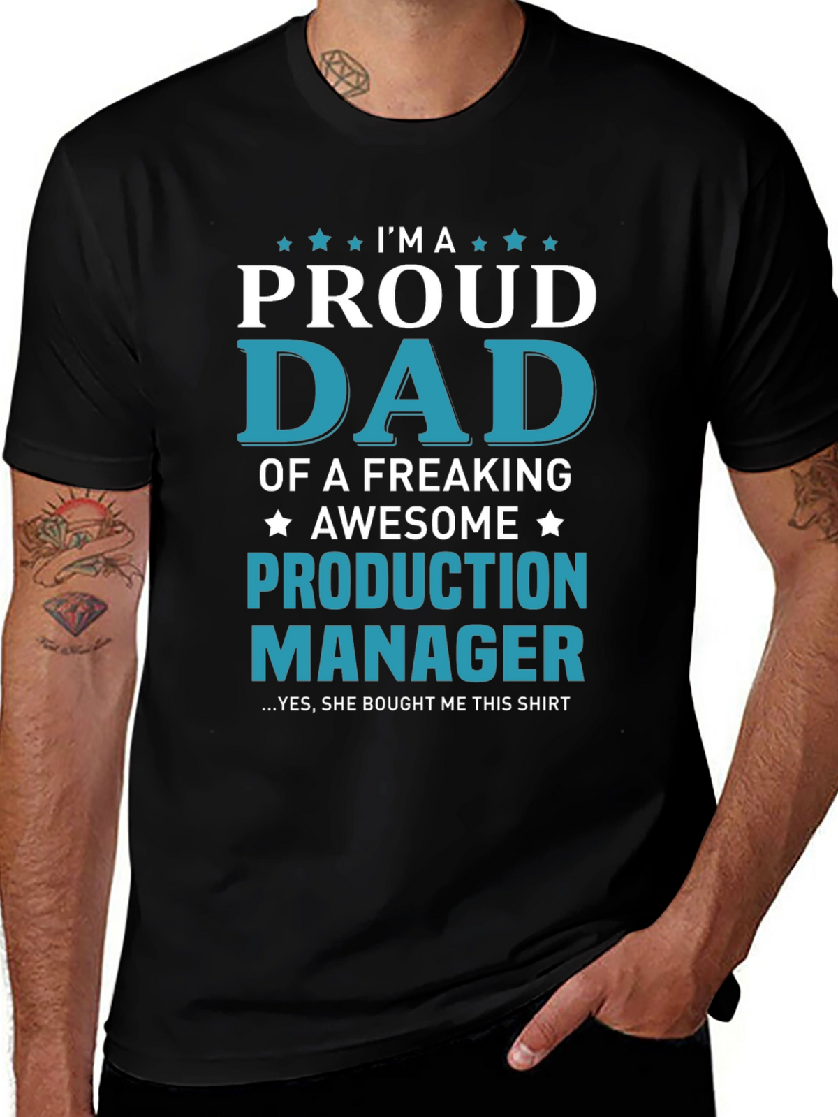 Proud Dad Production Manager Graphic Tee