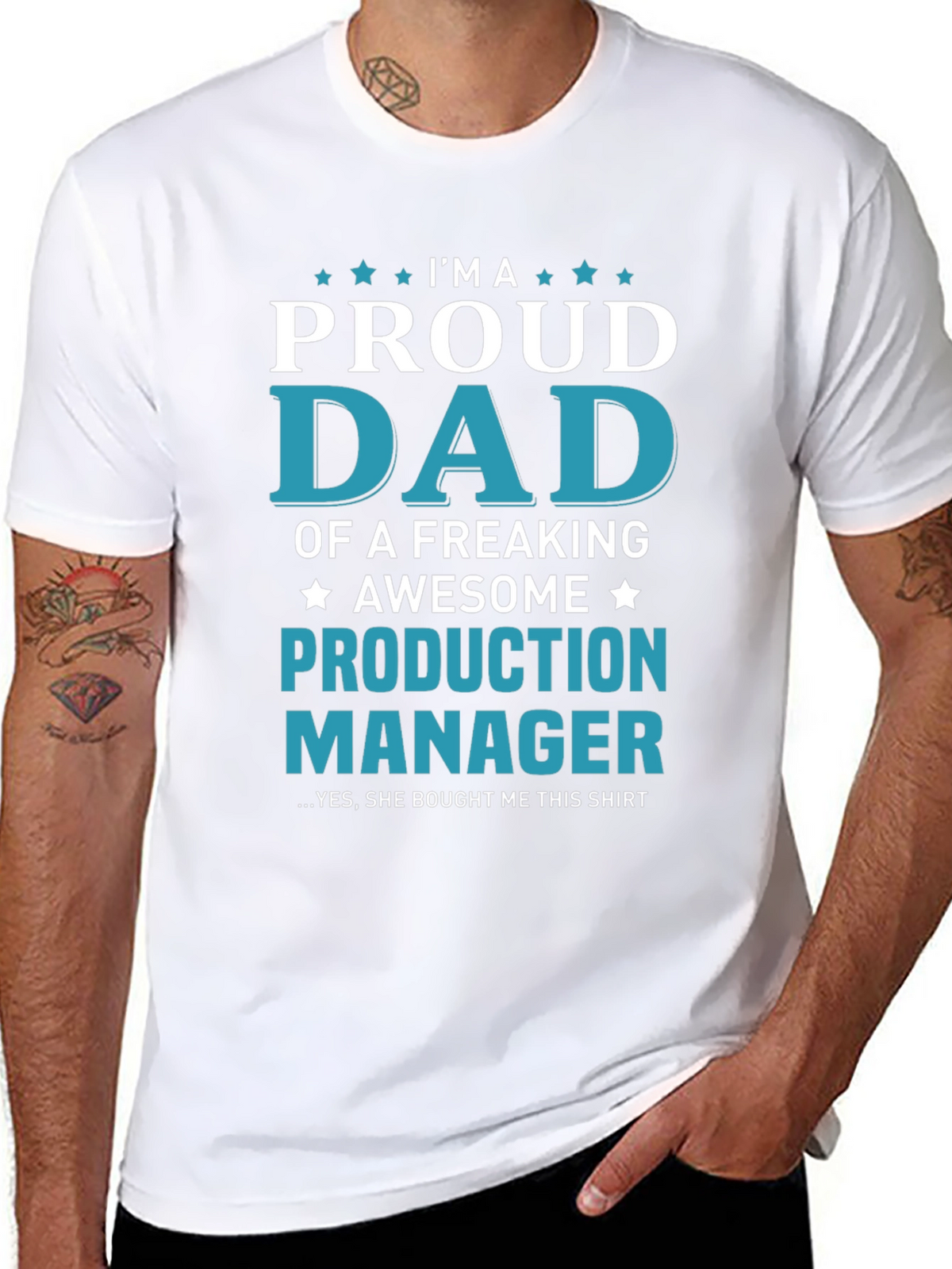Proud Dad Production Manager Graphic Tee