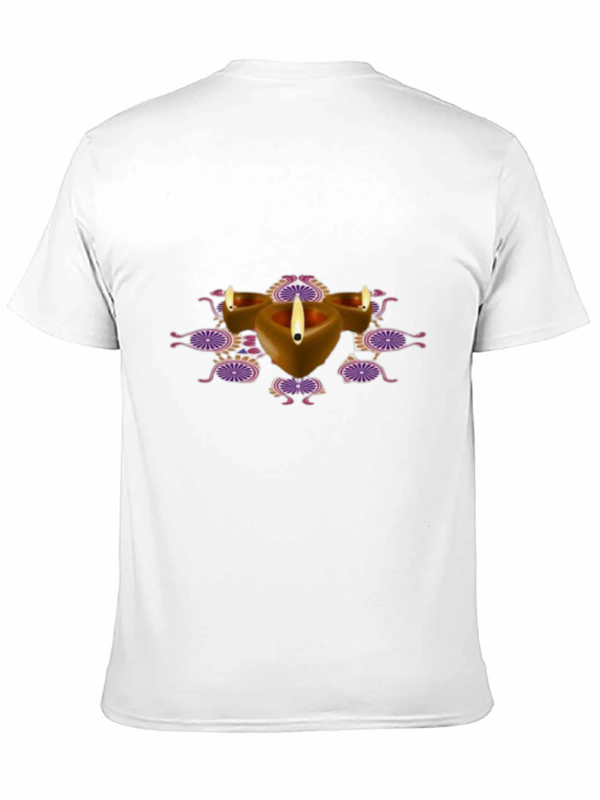 Diwali Diya Graphic Black T-Shirt