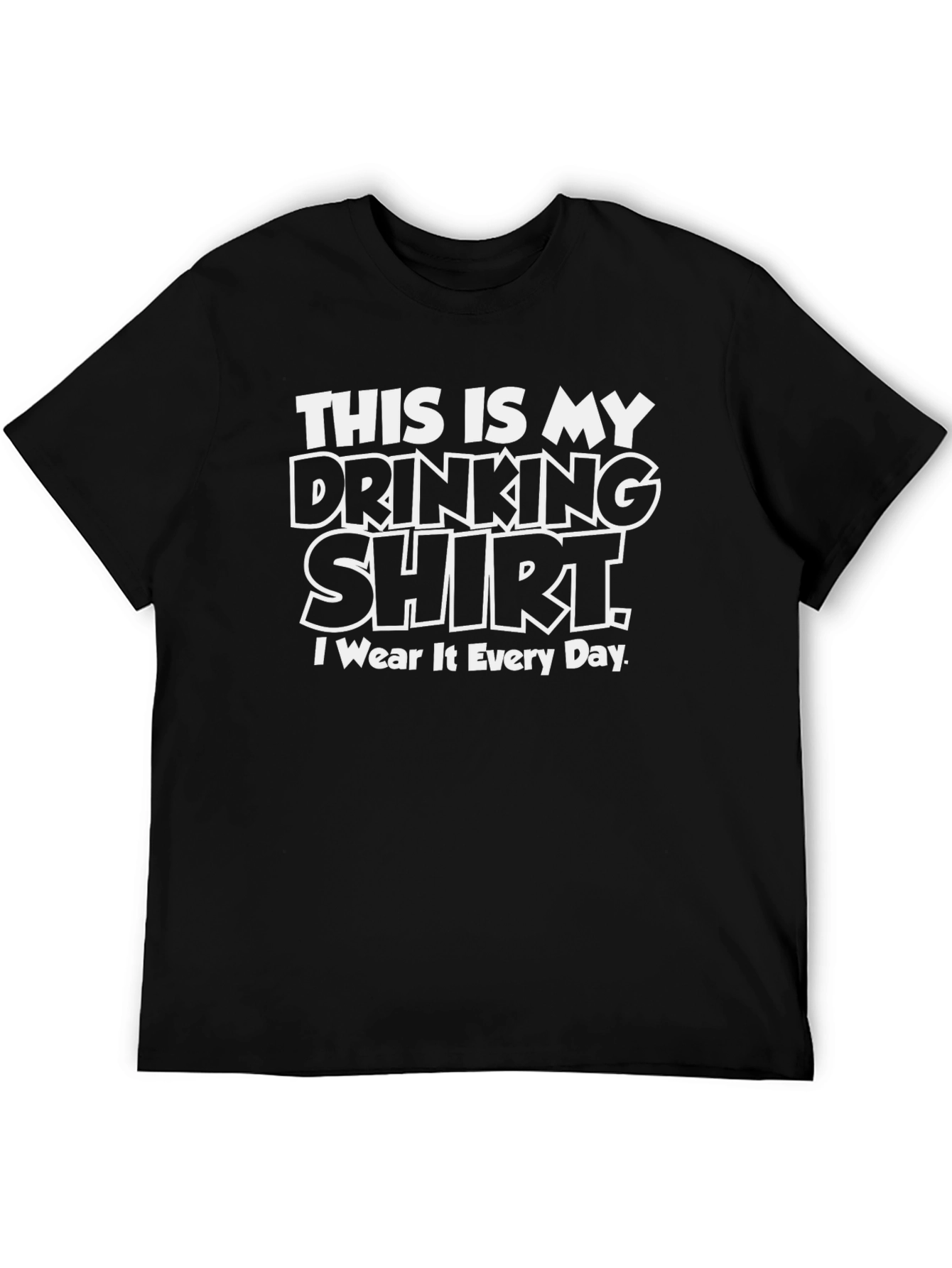 Drinking Shirt - Mens Black Graphic Tee
