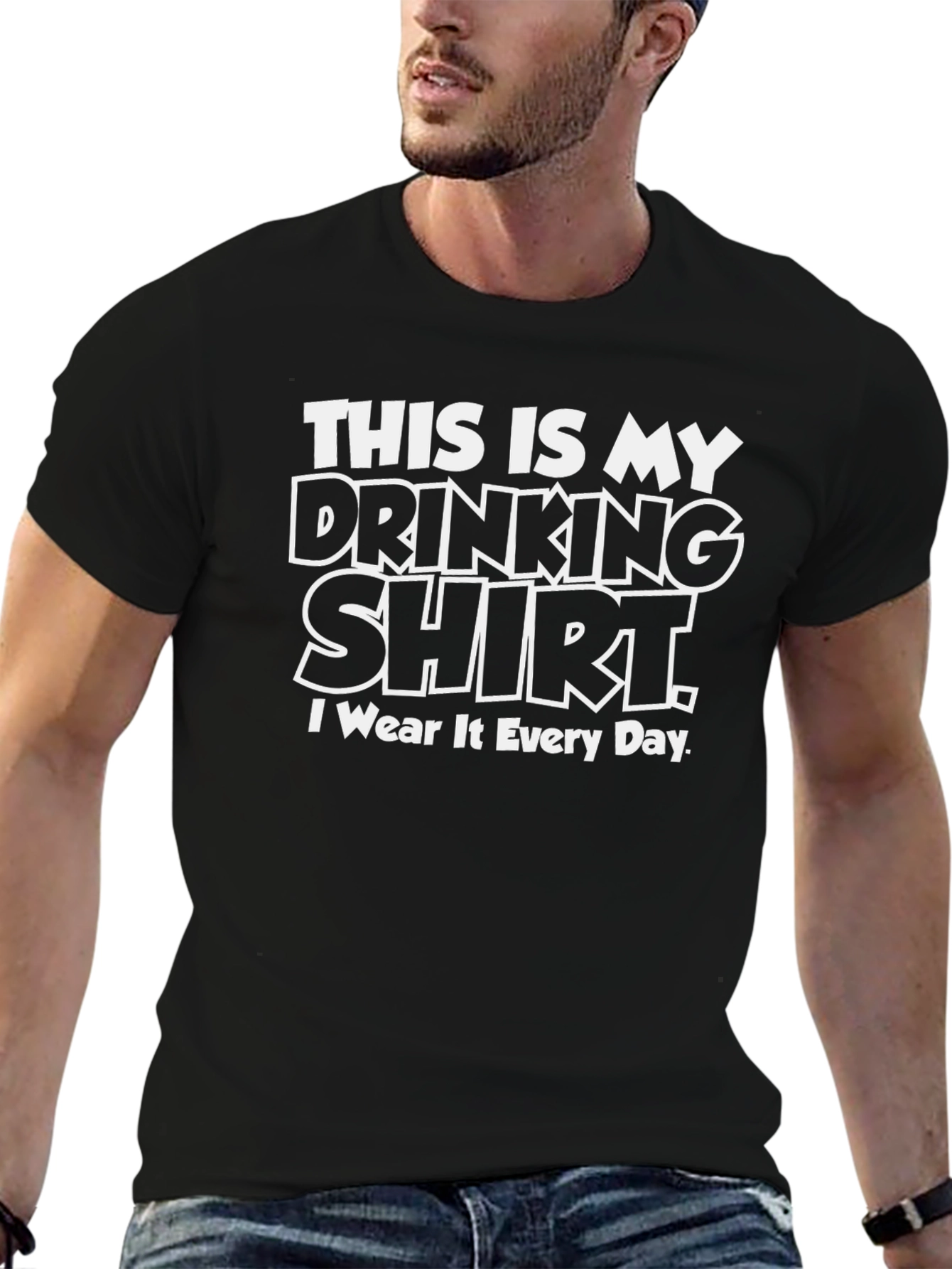 Drinking Shirt - Mens Black Graphic Tee