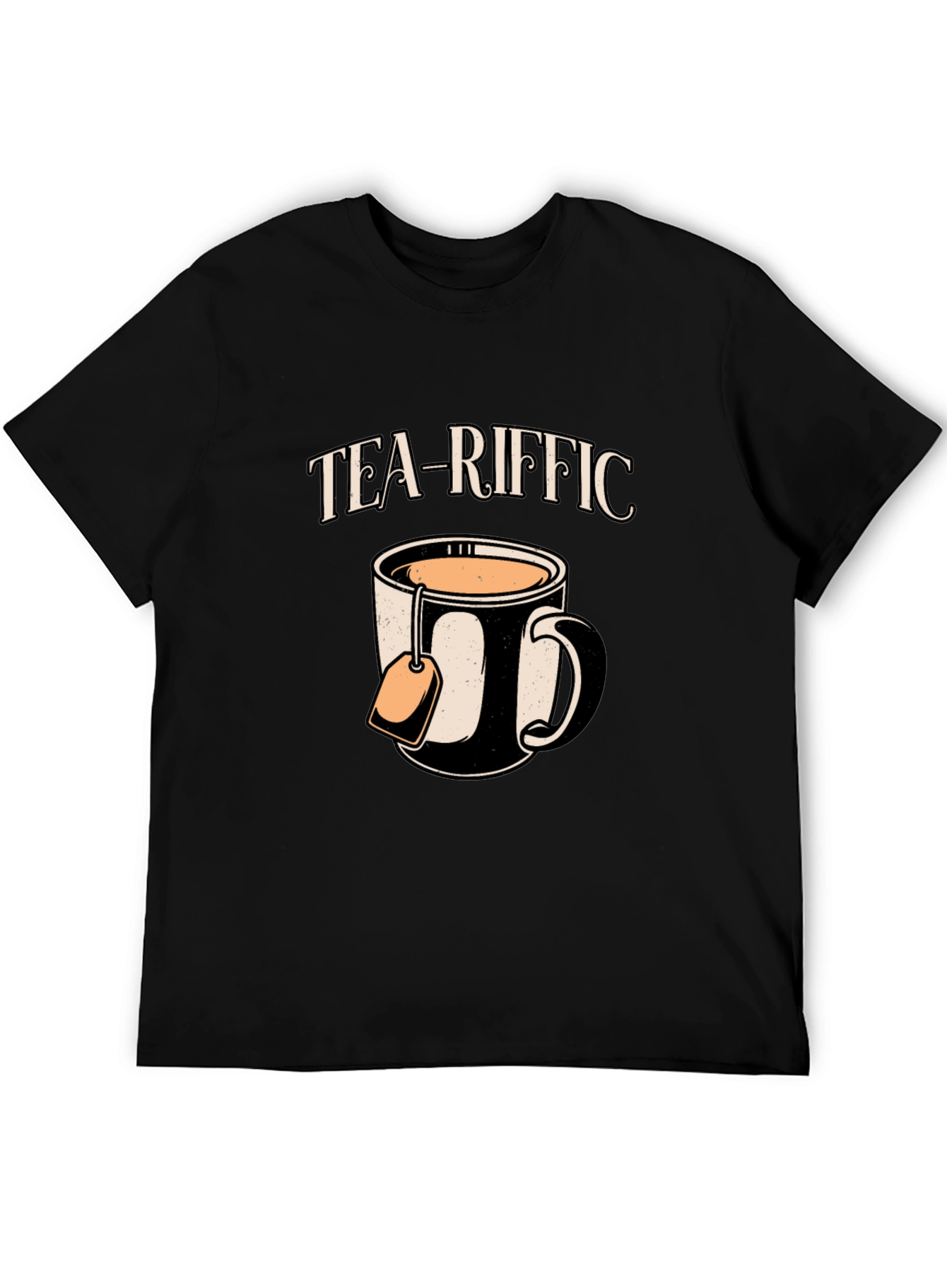 Tea-riffic Graphic Tee - Black Cotton T-Shirt