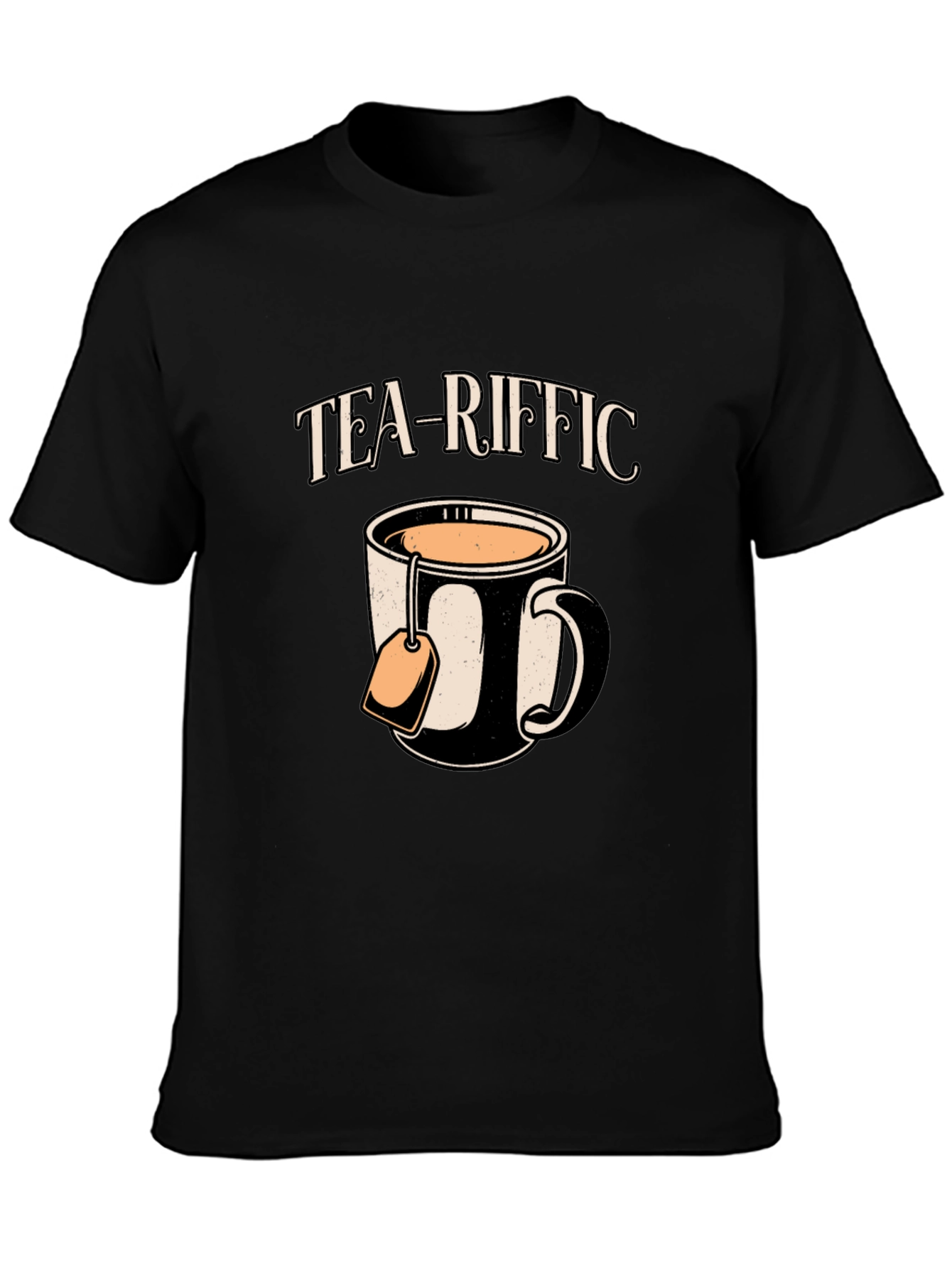 Tea-riffic Graphic Tee - Black Cotton T-Shirt