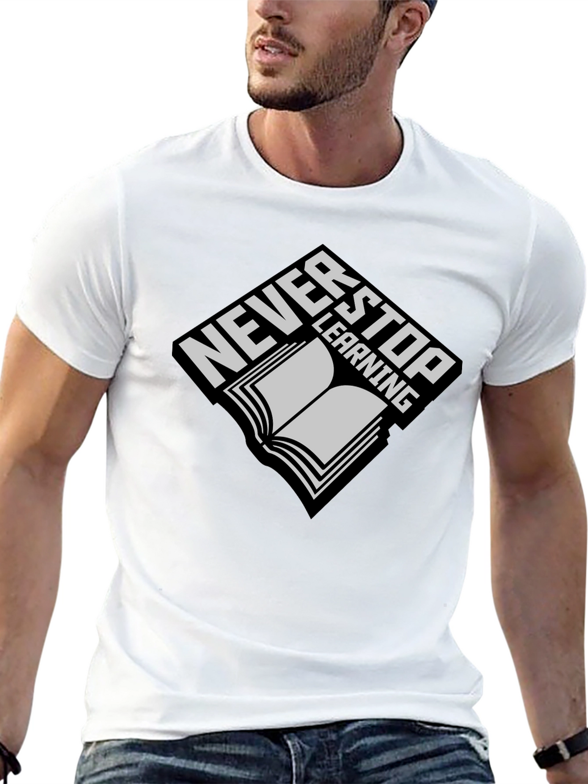 Never Stop Learning Graphic T-Shirt